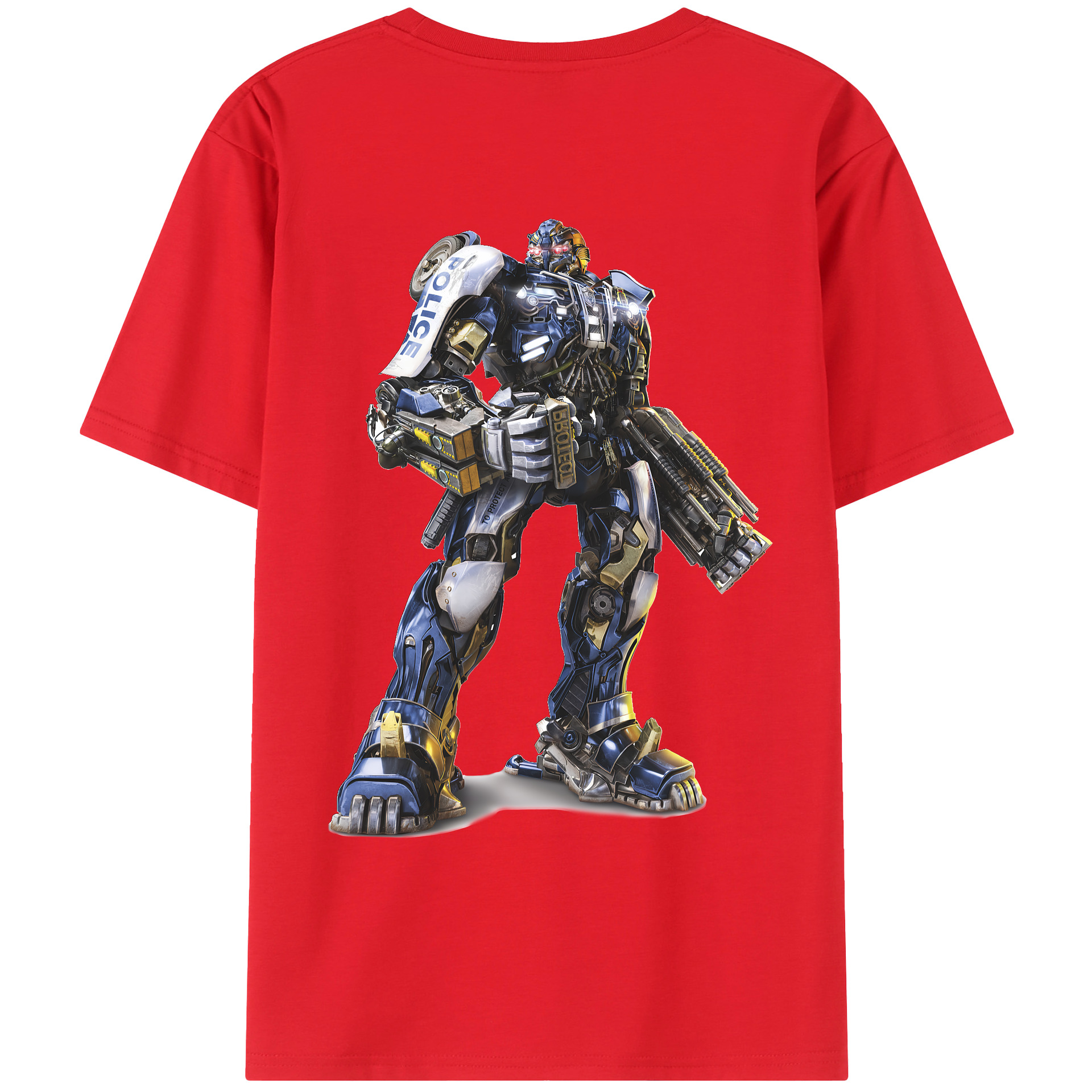 （画像用） Transformers トランスフォーマー 綿100％ メンズ半袖Tシャツ（バックプリント） 通気性