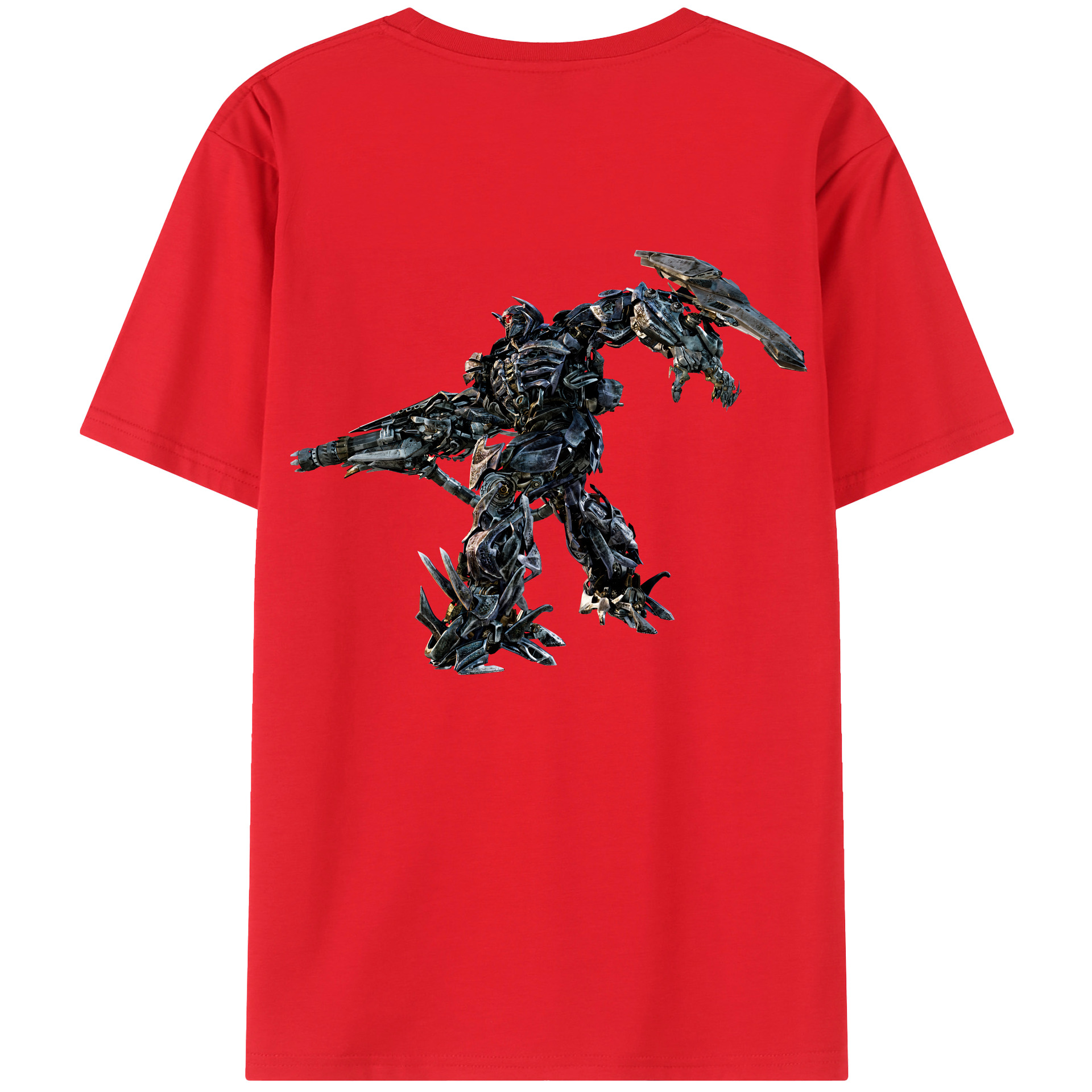 （画像用） Transformers トランスフォーマー 綿100％ メンズ半袖Tシャツ（バックプリント） 通気性