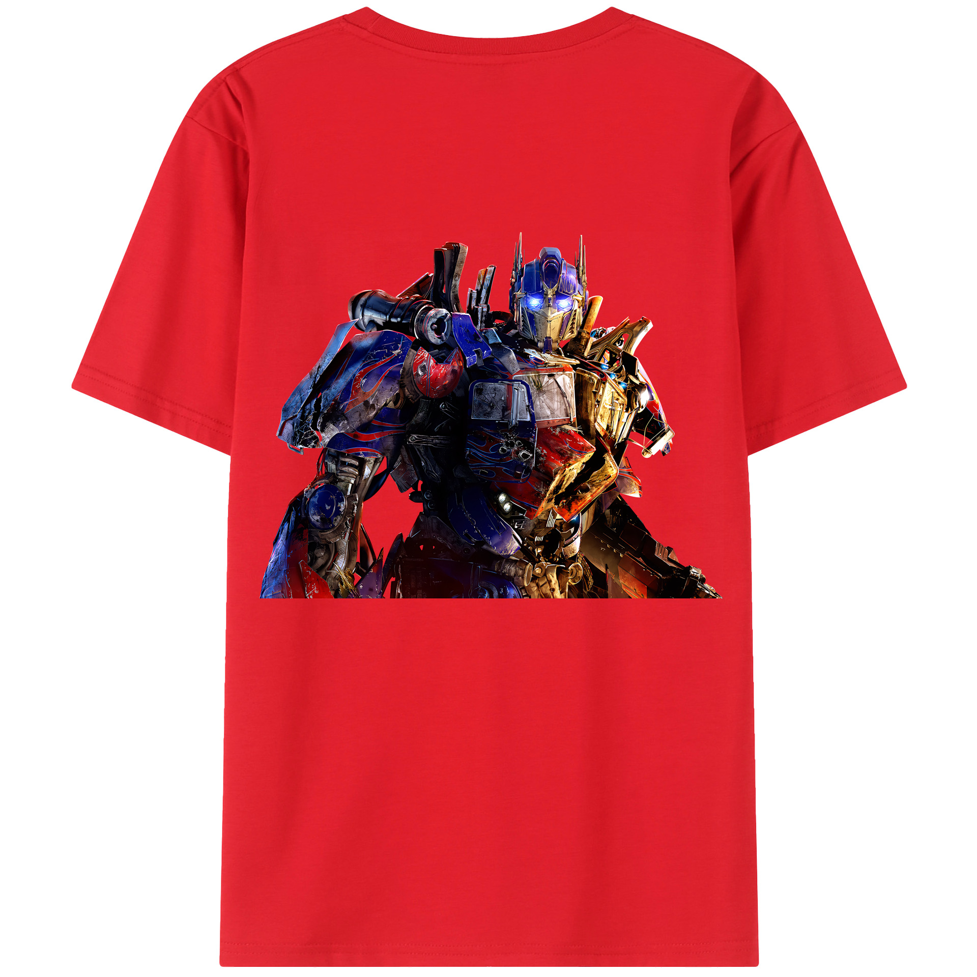 （画像用） Transformers トランスフォーマー 綿100％ メンズ半袖Tシャツ（バックプリント） 通気性