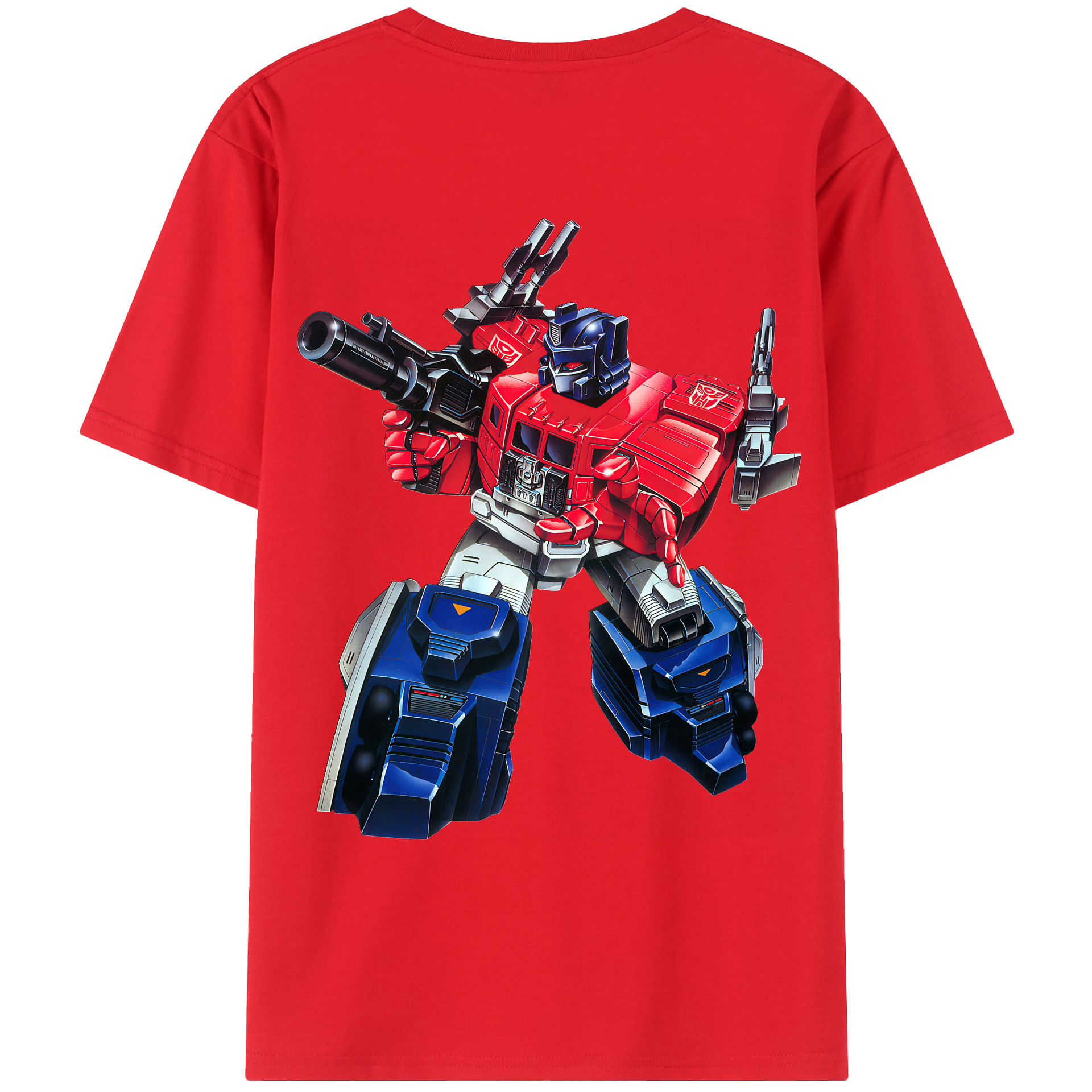 （画像用） Transformers トランスフォーマー 綿100％ メンズ半袖Tシャツ（バックプリント） 通気性