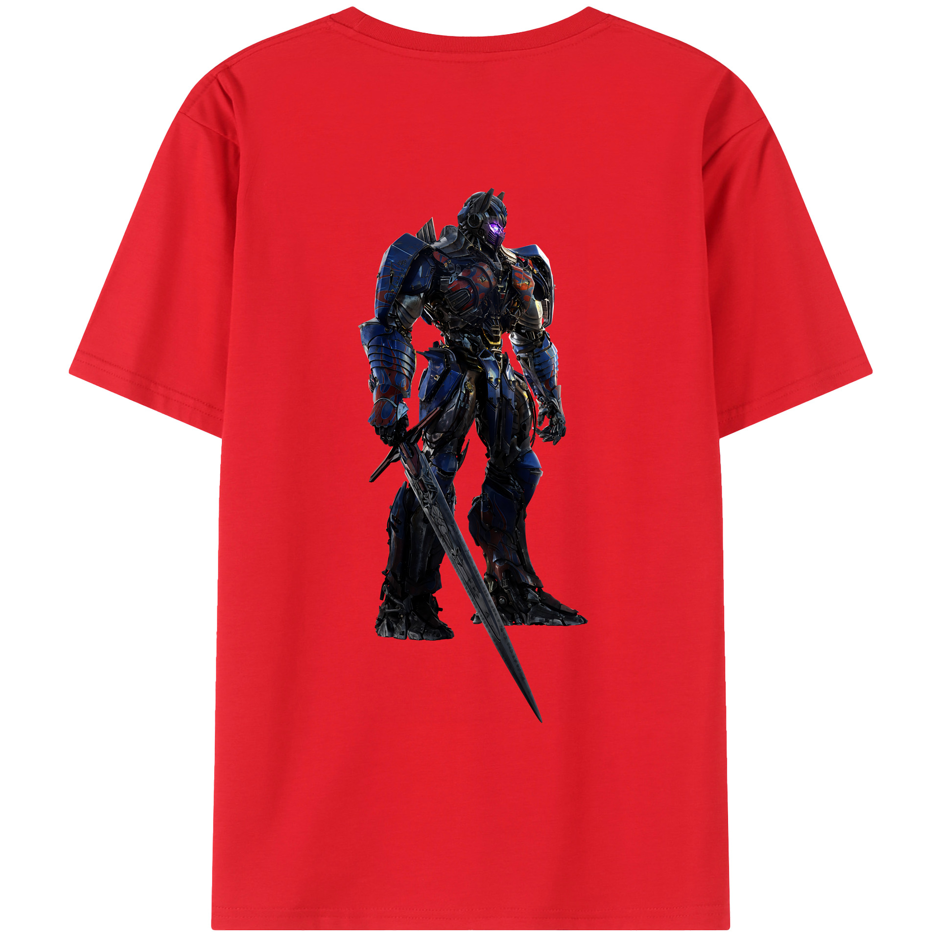 （画像用） Transformers トランスフォーマー 綿100％ メンズ半袖Tシャツ（バックプリント） 通気性