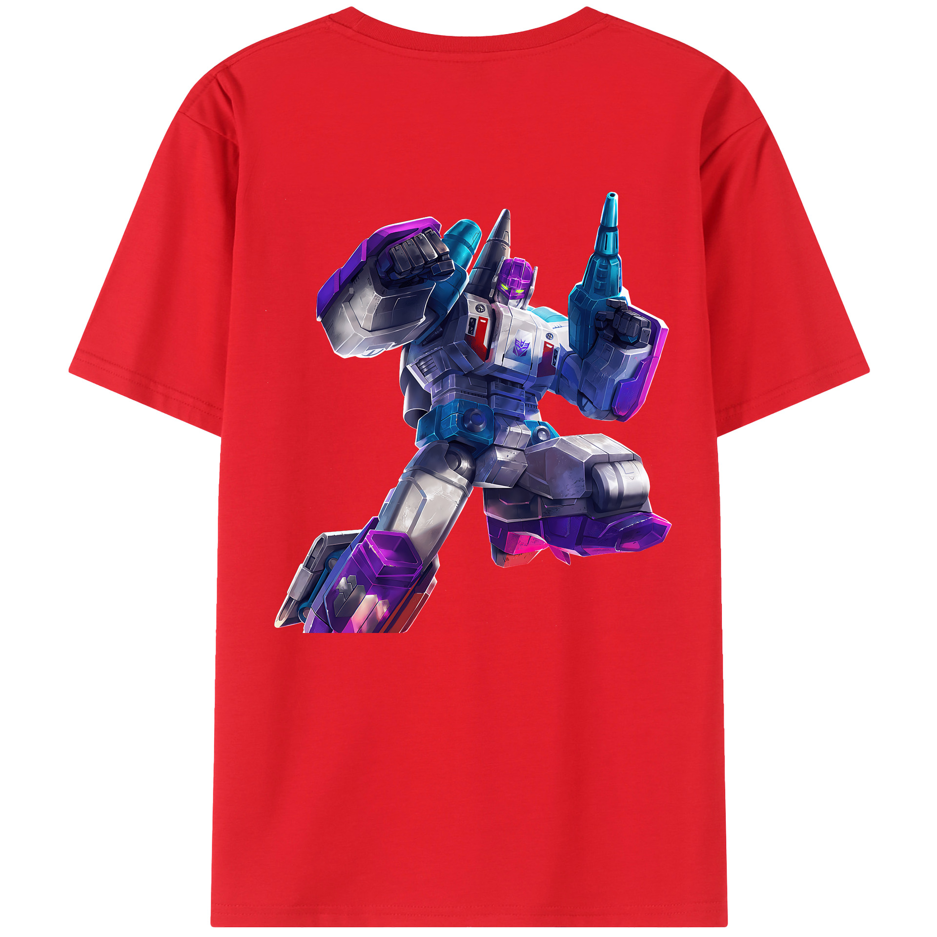 （画像用） Transformers トランスフォーマー 綿100％ メンズ半袖Tシャツ（バックプリント） 通気性
