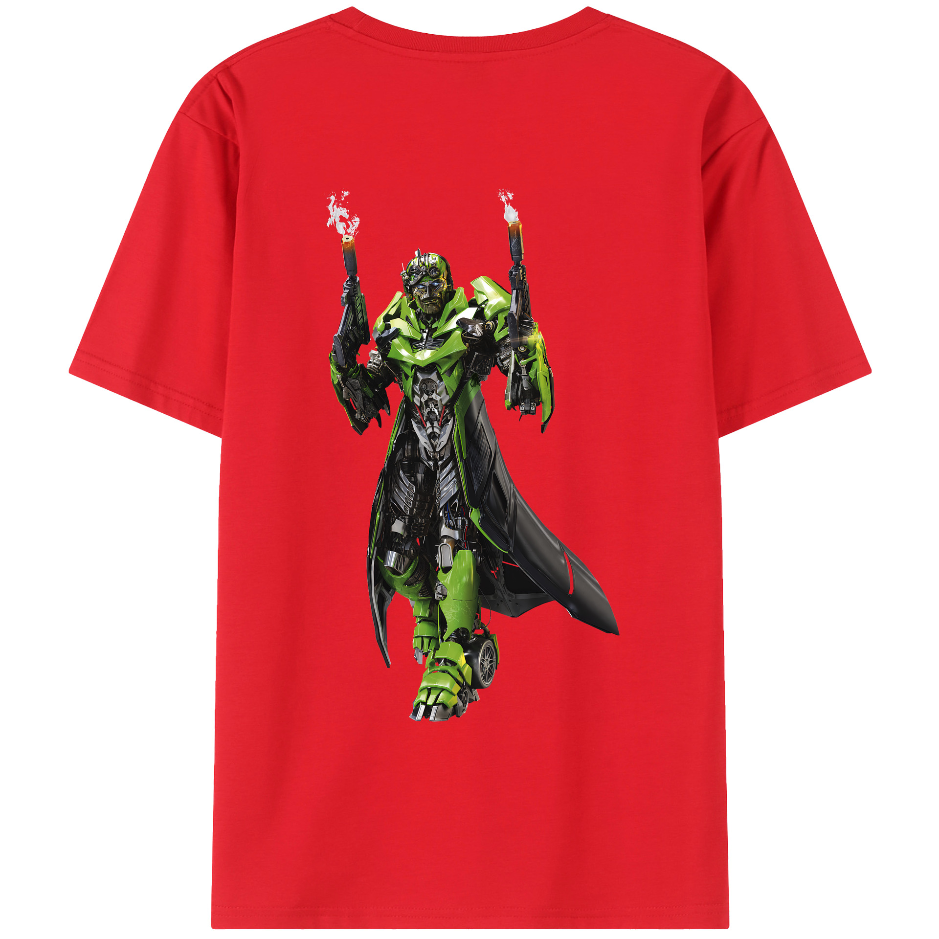 （画像用） Transformers トランスフォーマー 綿100％ メンズ半袖Tシャツ（バックプリント） 通気性