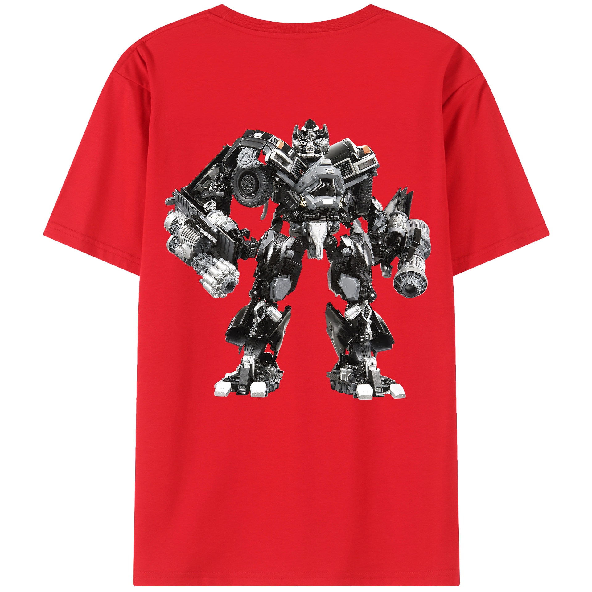 （画像用） Transformers トランスフォーマー 綿100％ メンズ半袖Tシャツ（バックプリント） 通気性