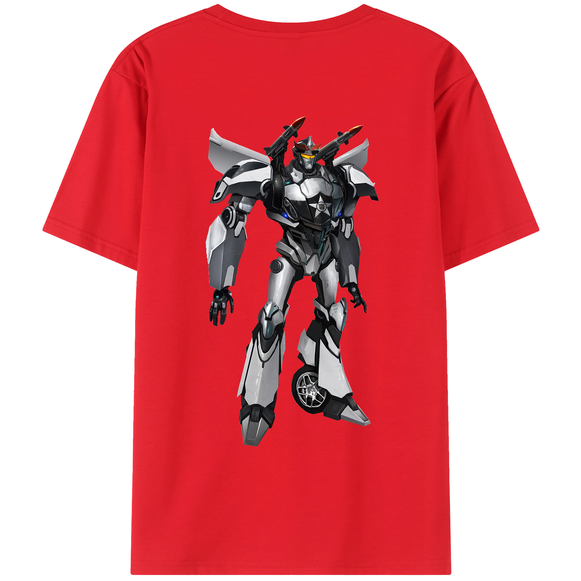（画像用） Transformers トランスフォーマー 綿100％ メンズ半袖Tシャツ（バックプリント） 通気性