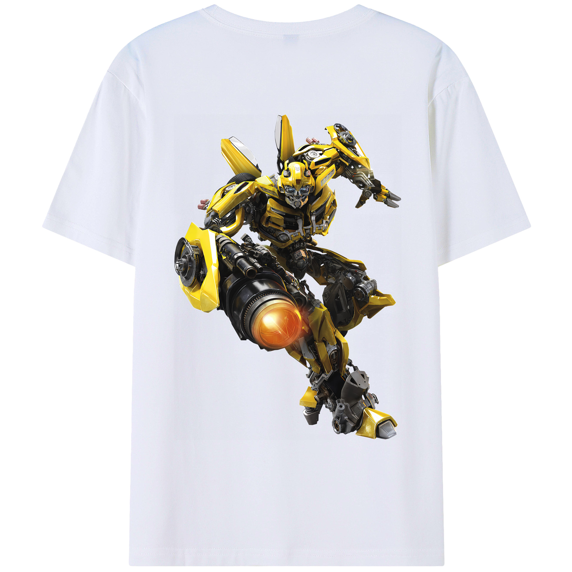 （画像用） Transformers トランスフォーマー 綿100％ メンズ半袖Tシャツ（バックプリント） 通気性