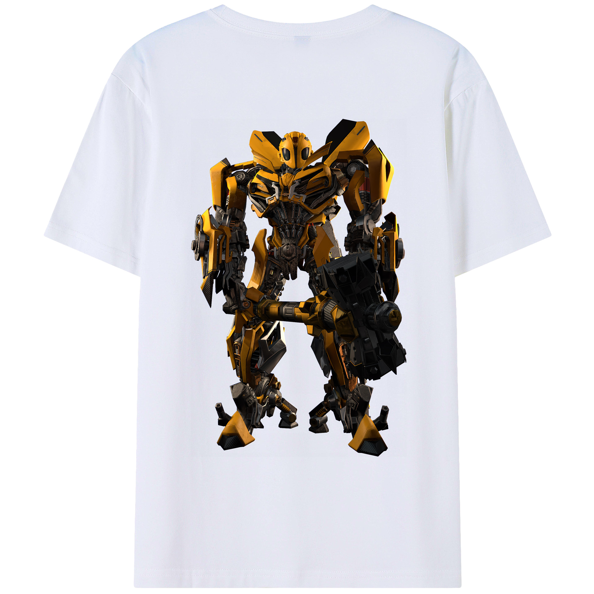 （画像用） Transformers トランスフォーマー 綿100％ メンズ半袖Tシャツ（バックプリント） 通気性