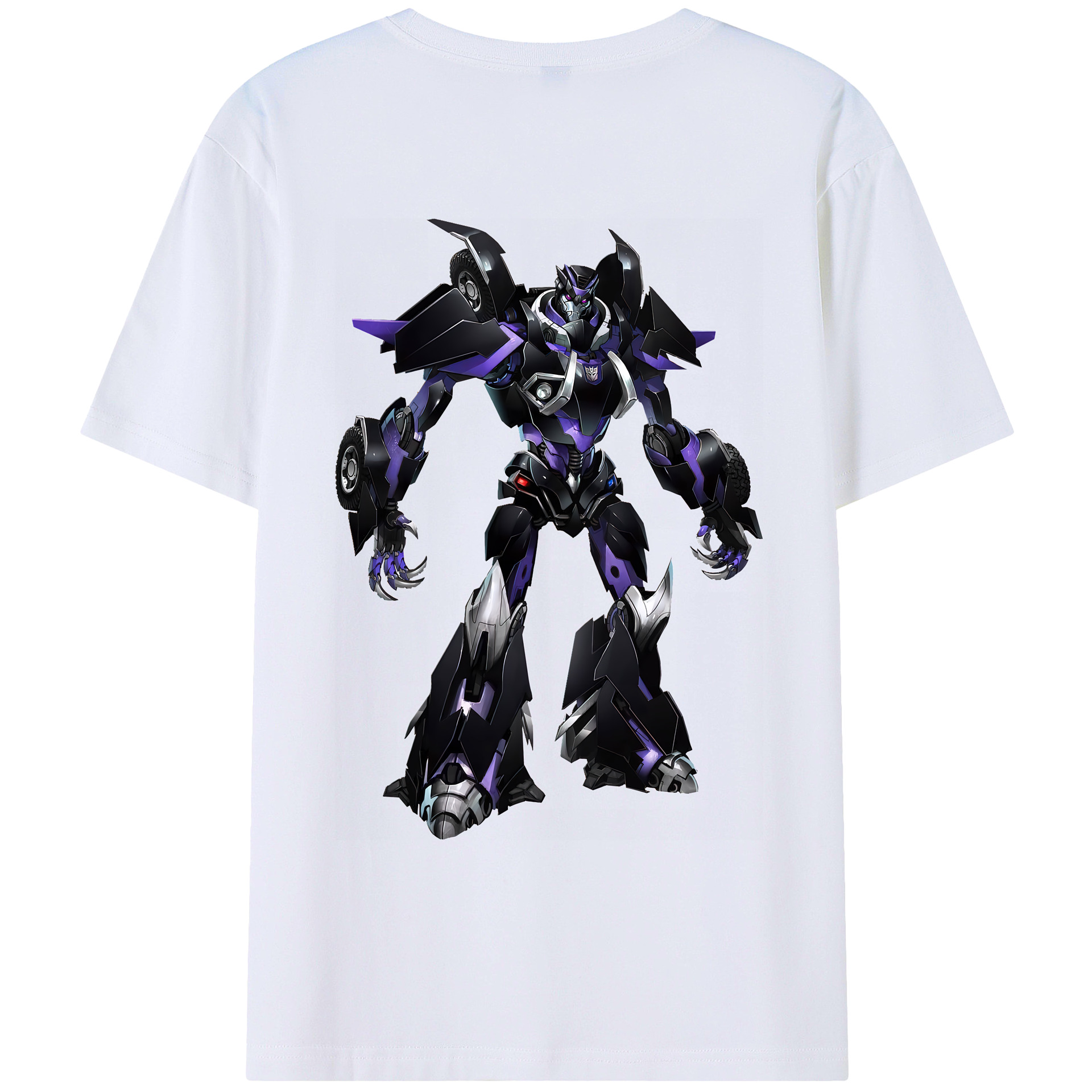（画像用） Transformers トランスフォーマー 綿100％ メンズ半袖Tシャツ（バックプリント） 通気性