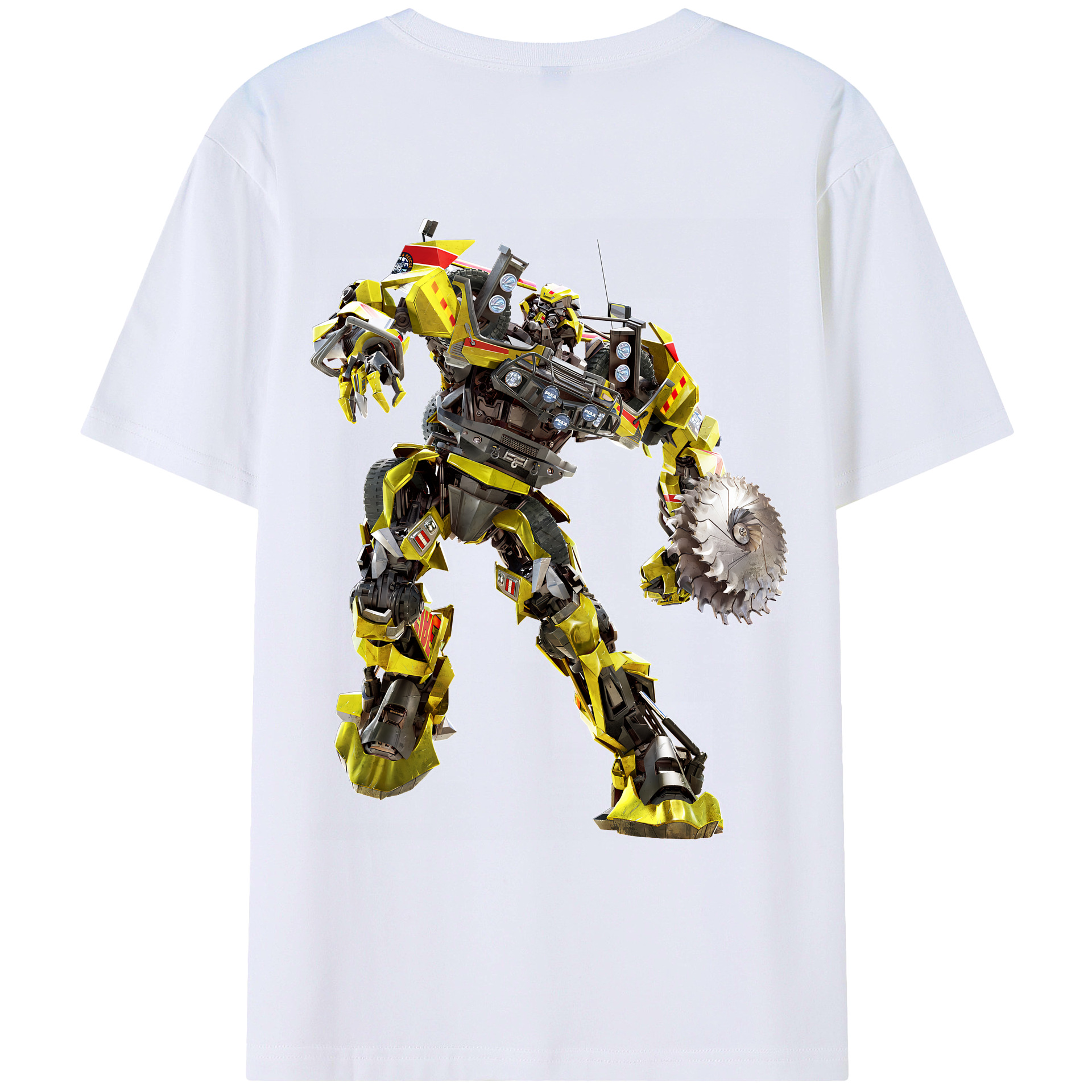 （画像用） Transformers トランスフォーマー 綿100％ メンズ半袖Tシャツ（バックプリント） 通気性