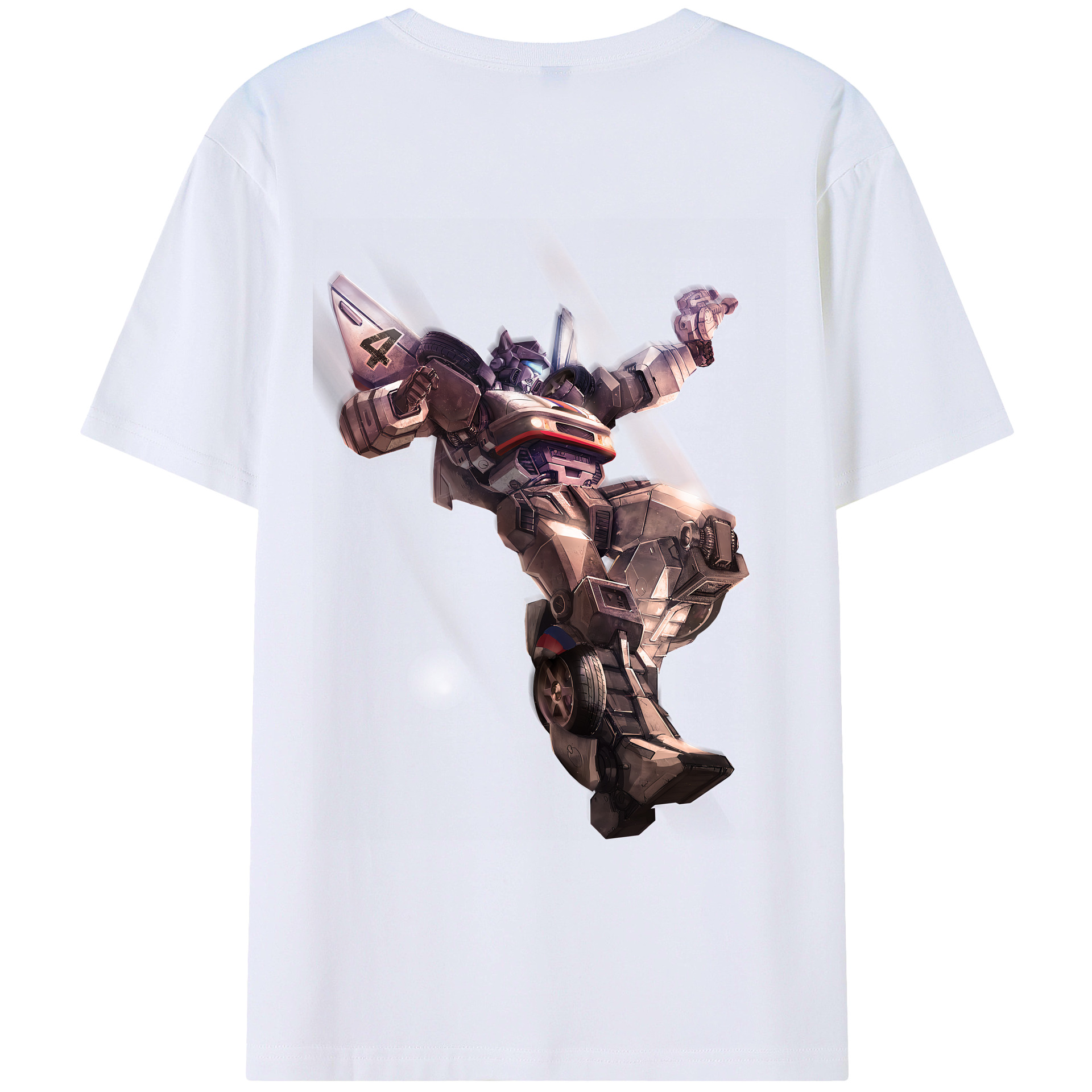 （画像用） Transformers トランスフォーマー 綿100％ メンズ半袖Tシャツ（バックプリント） 通気性