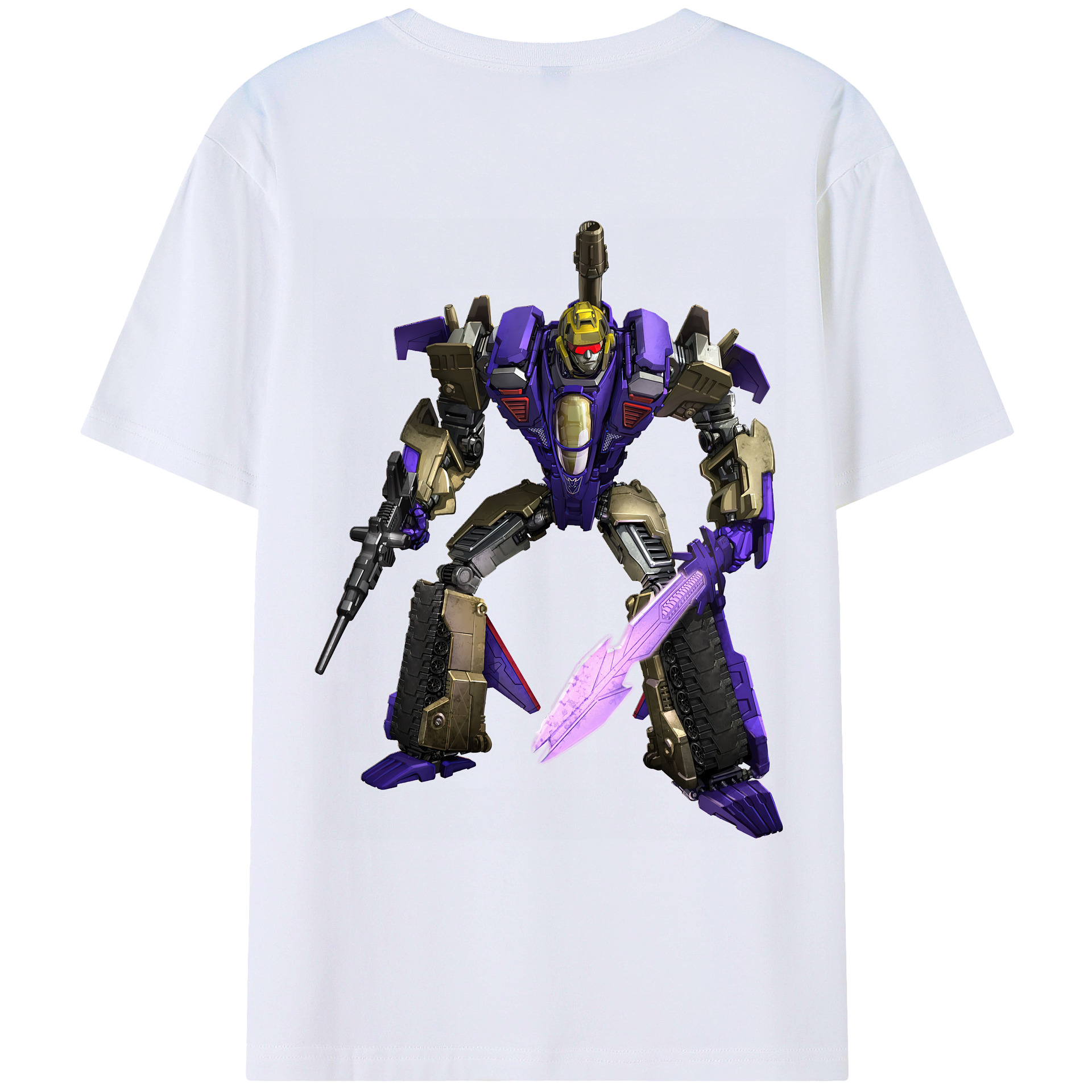 （画像用） Transformers トランスフォーマー 綿100％ メンズ半袖Tシャツ（バックプリント） 通気性