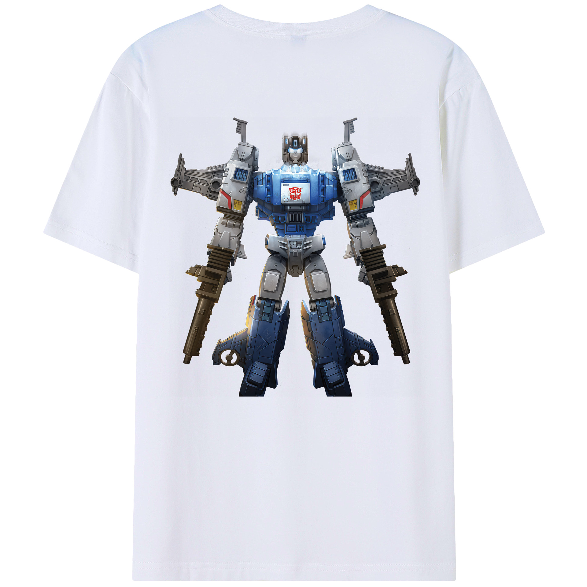 （画像用） Transformers トランスフォーマー 綿100％ メンズ半袖Tシャツ（バックプリント） 通気性