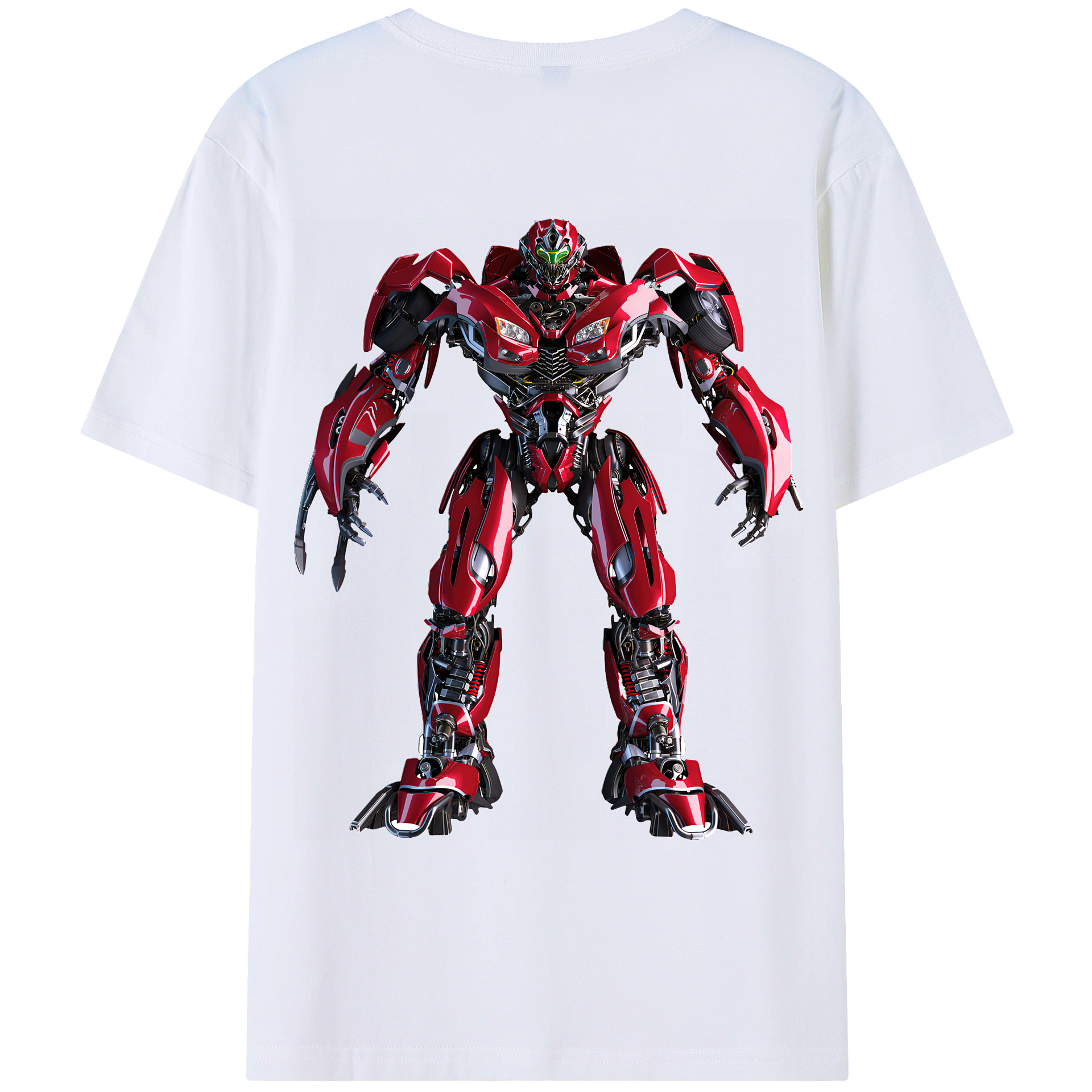 （画像用） Transformers トランスフォーマー 綿100％ メンズ半袖Tシャツ（バックプリント） 通気性