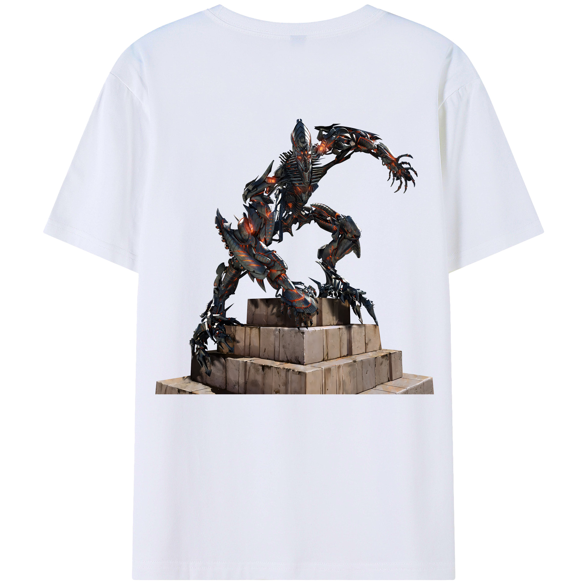 （画像用） Transformers トランスフォーマー 綿100％ メンズ半袖Tシャツ（バックプリント） 通気性