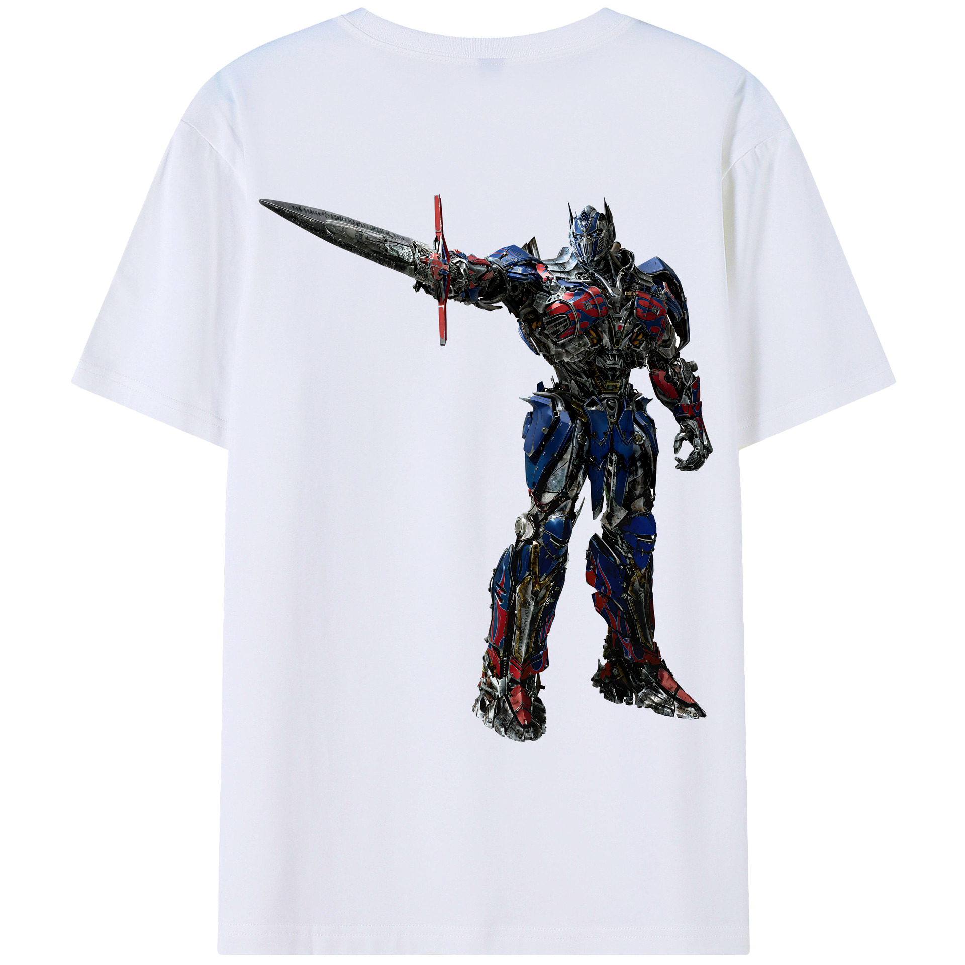 （画像用） Transformers トランスフォーマー 綿100％ メンズ半袖Tシャツ（バックプリント） 通気性