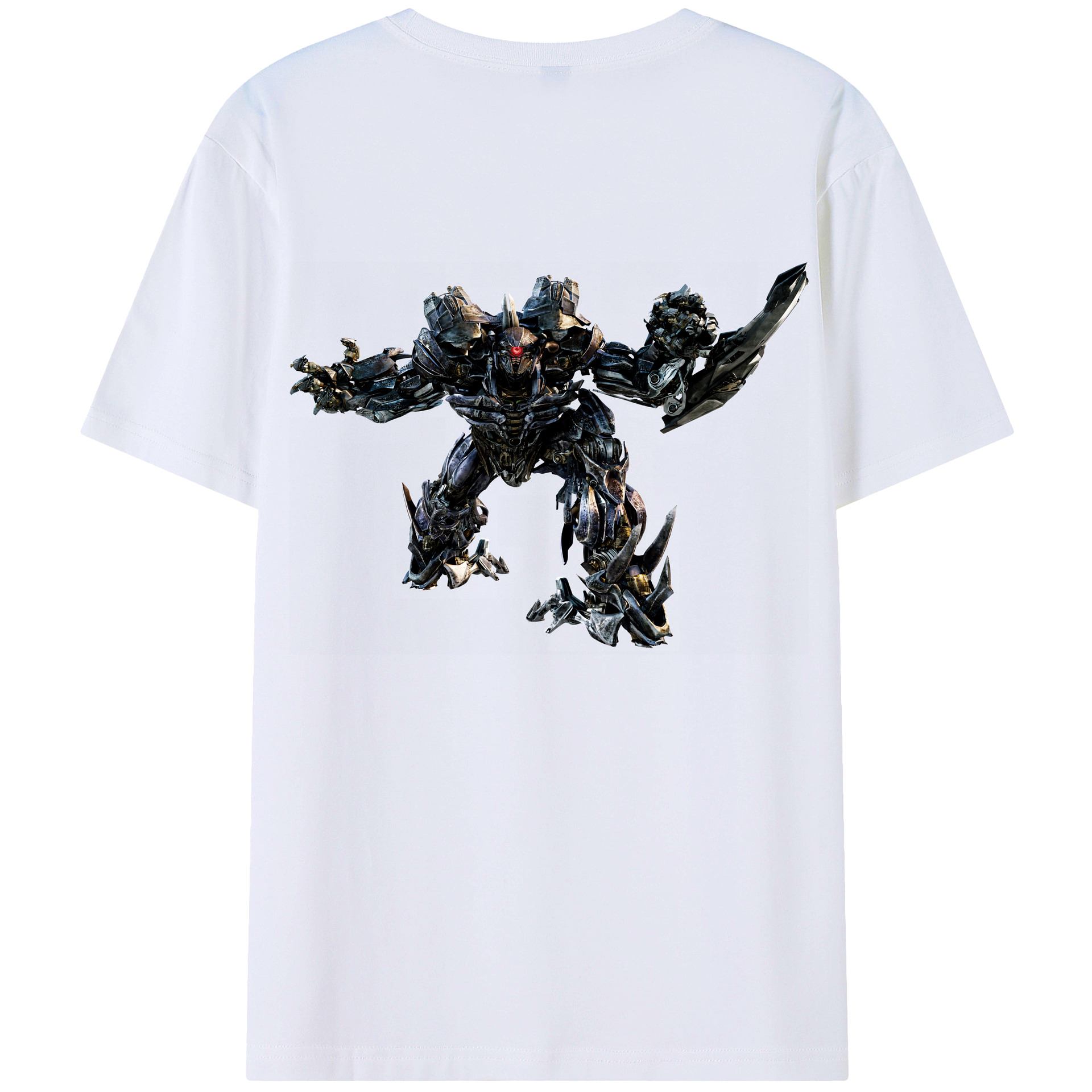 （画像用） Transformers トランスフォーマー 綿100％ メンズ半袖Tシャツ（バックプリント） 通気性