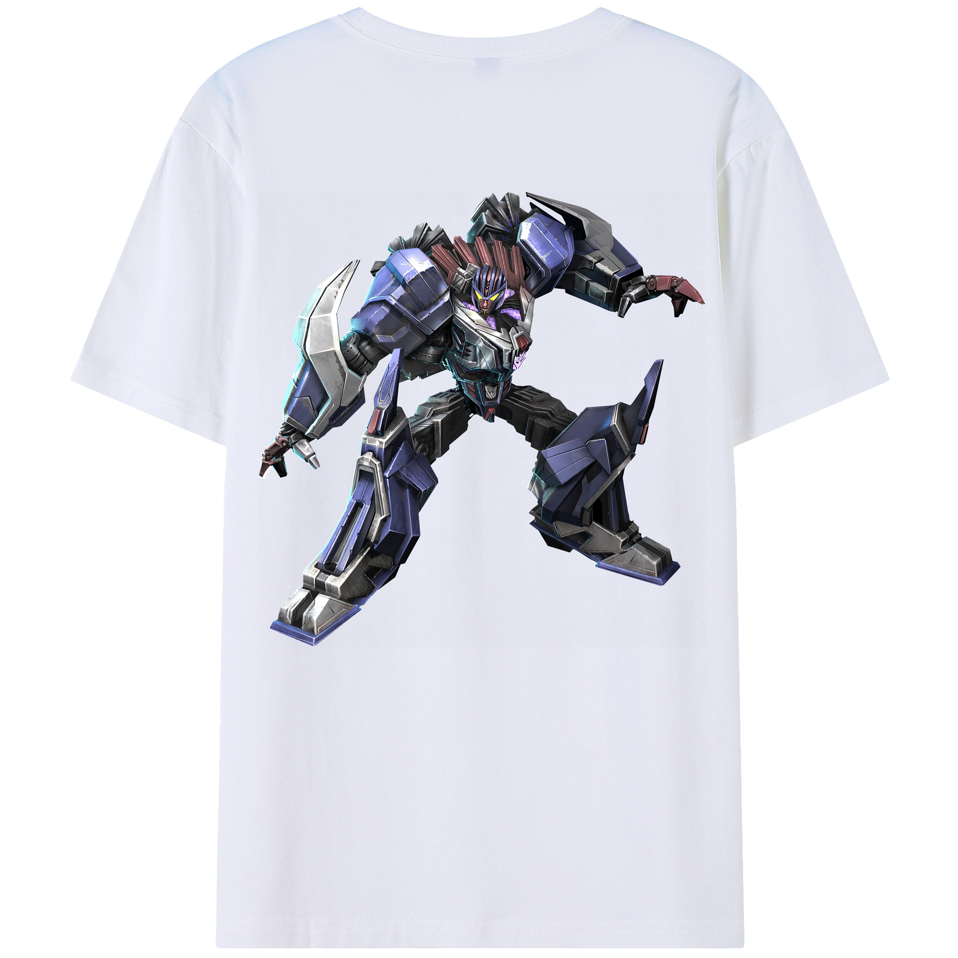 （画像用） Transformers トランスフォーマー 綿100％ メンズ半袖Tシャツ（バックプリント） 通気性