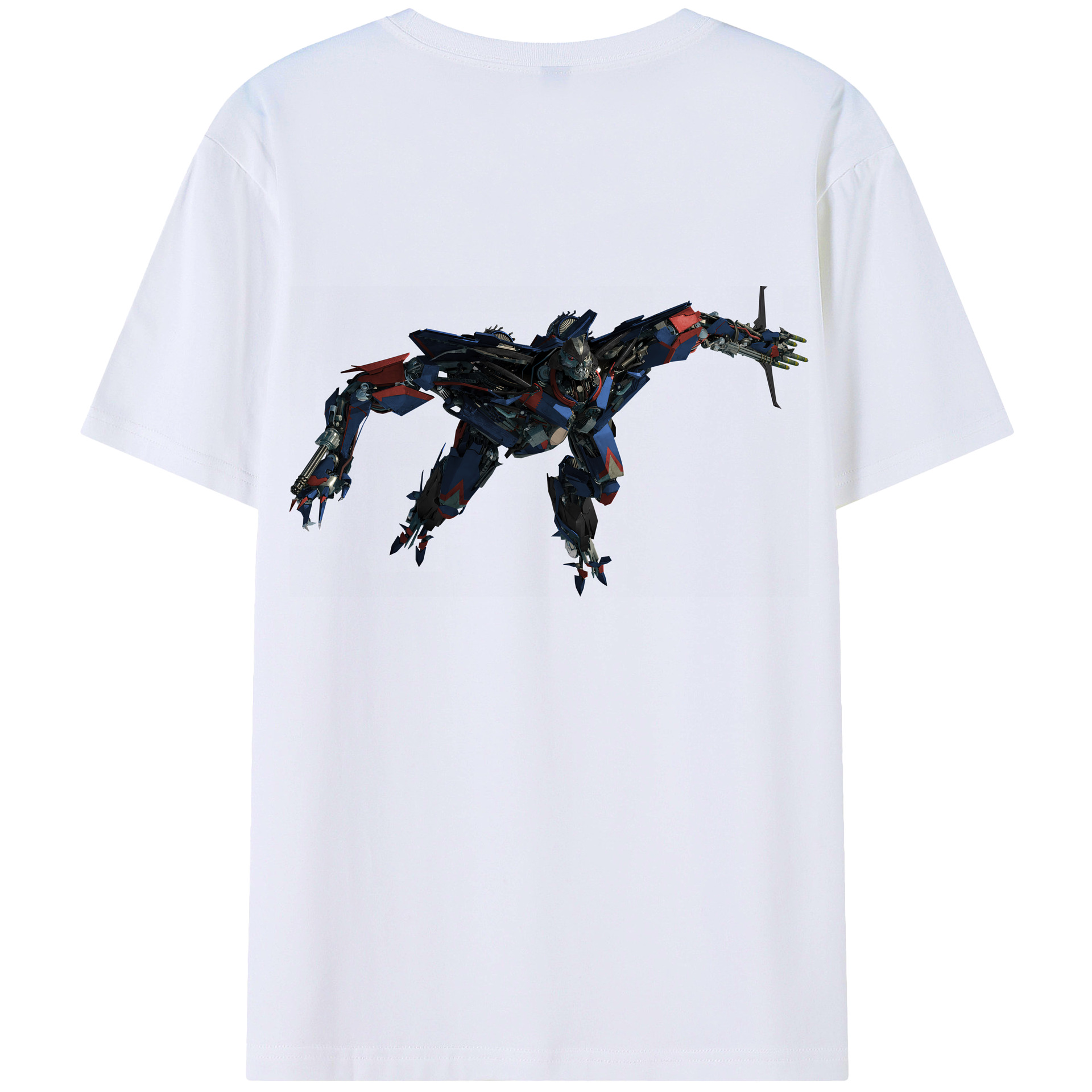 （画像用） Transformers トランスフォーマー 綿100％ メンズ半袖Tシャツ（バックプリント） 通気性