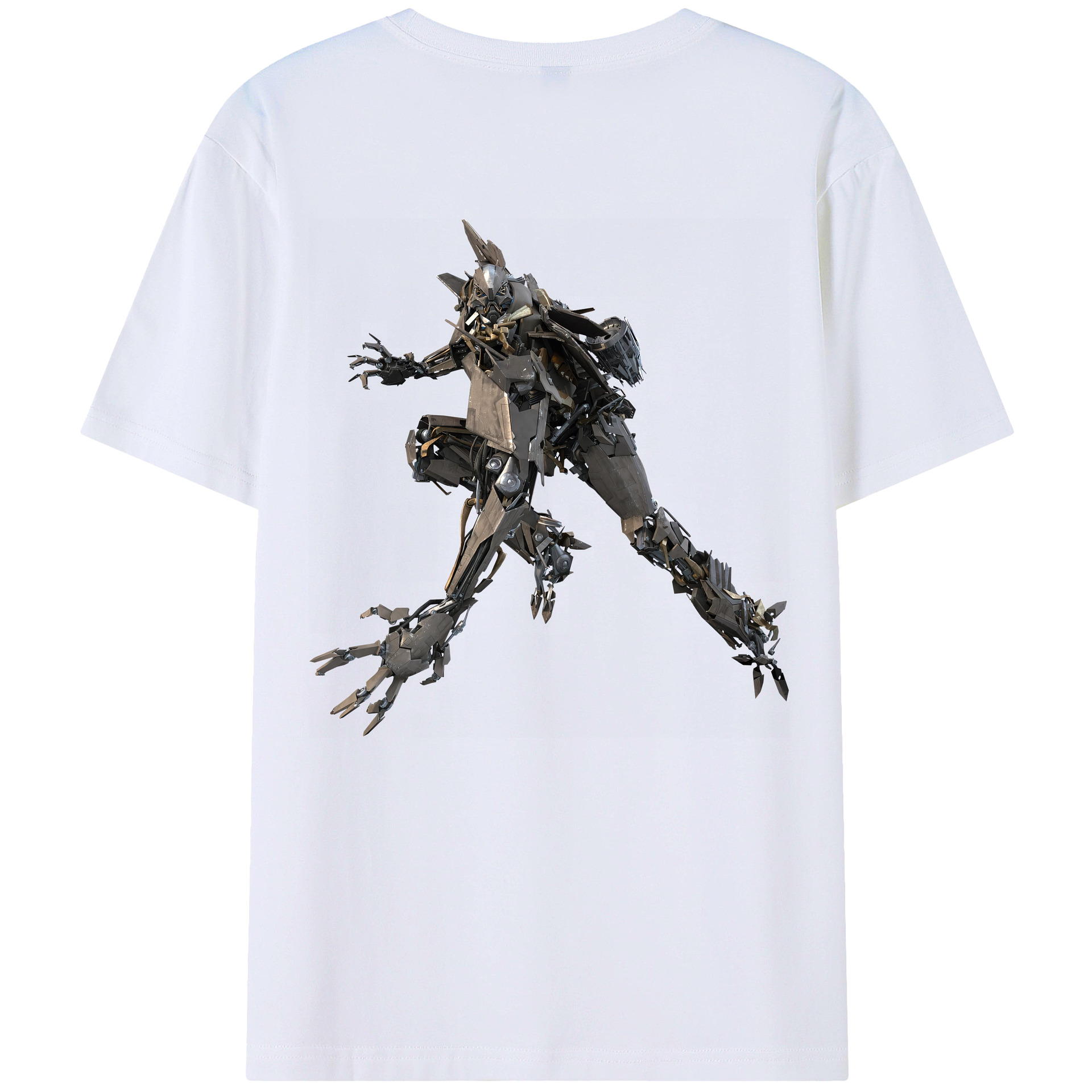 （画像用） Transformers トランスフォーマー 綿100％ メンズ半袖Tシャツ（バックプリント） 通気性