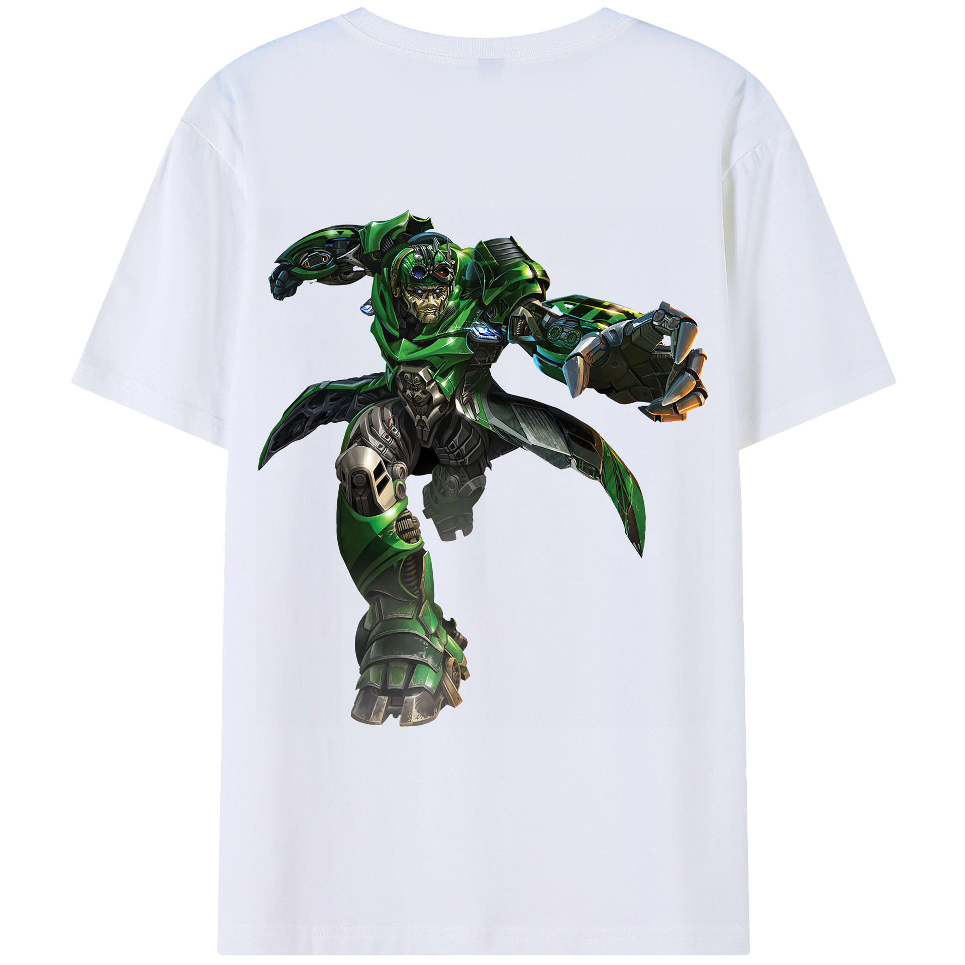 （画像用） Transformers トランスフォーマー 綿100％ メンズ半袖Tシャツ（バックプリント） 通気性