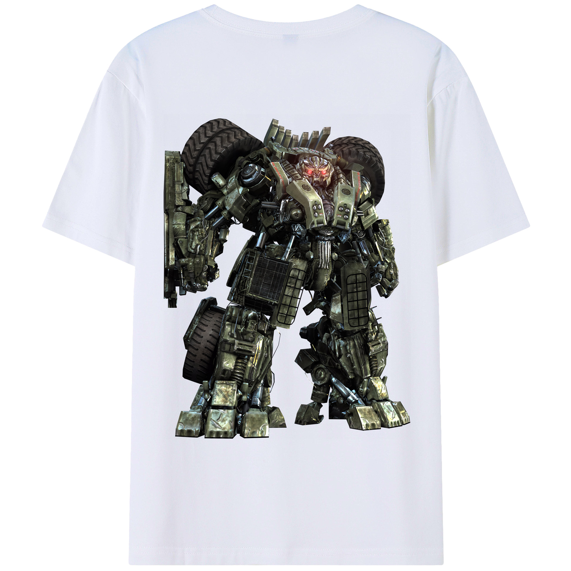 （画像用） Transformers トランスフォーマー 綿100％ メンズ半袖Tシャツ（バックプリント） 通気性