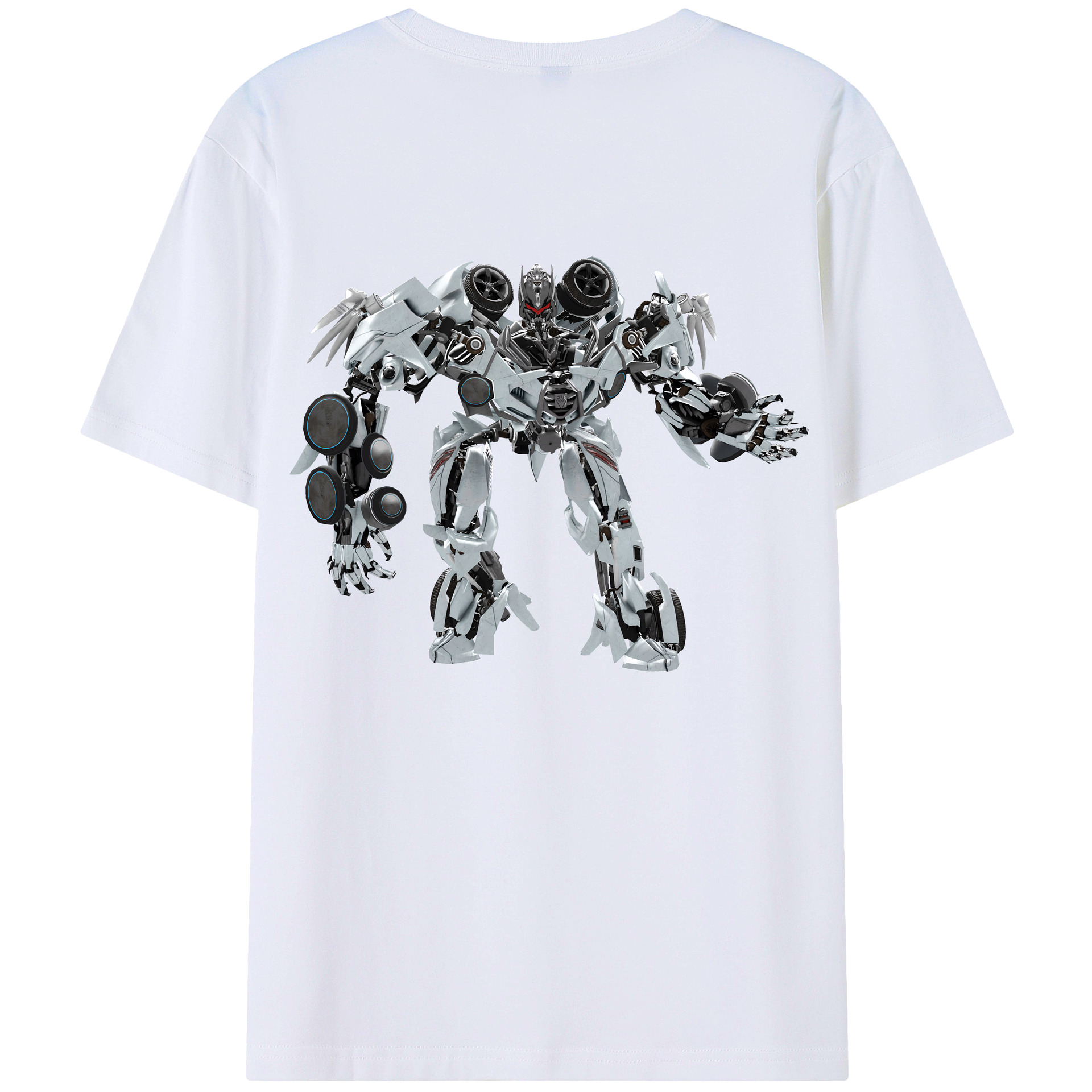 （画像用） Transformers トランスフォーマー 綿100％ メンズ半袖Tシャツ（バックプリント） 通気性