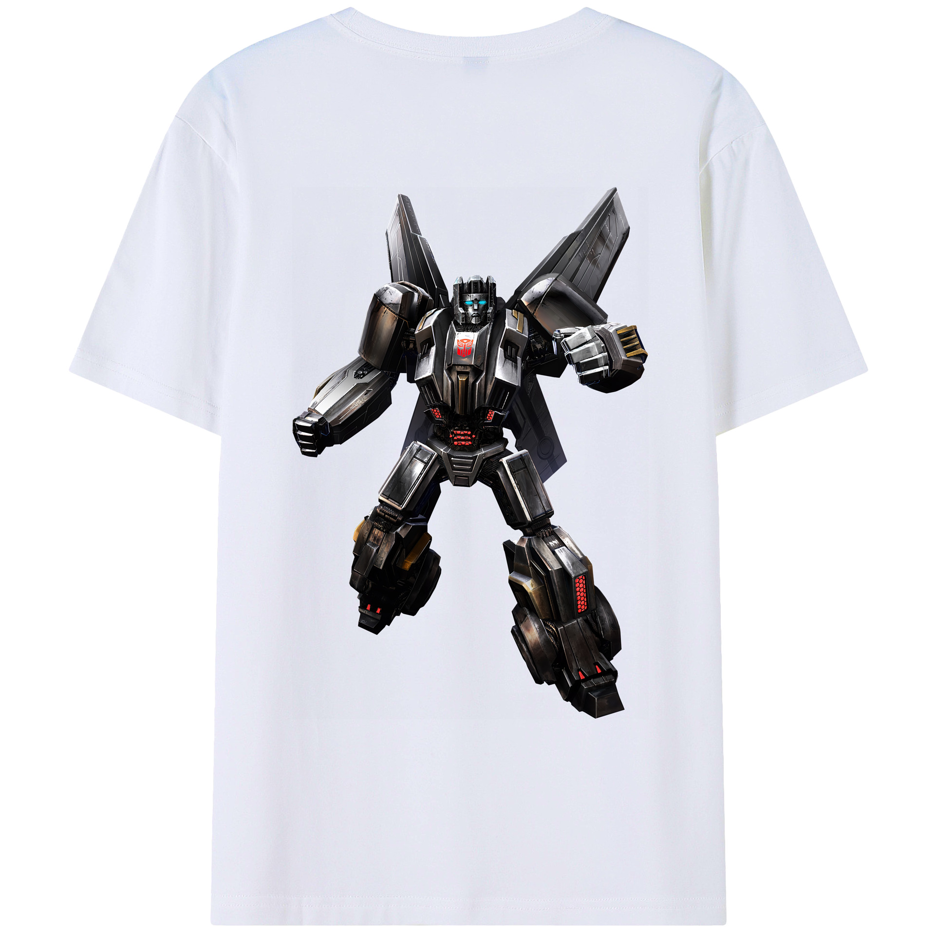 （画像用） Transformers トランスフォーマー 綿100％ メンズ半袖Tシャツ（バックプリント） 通気性