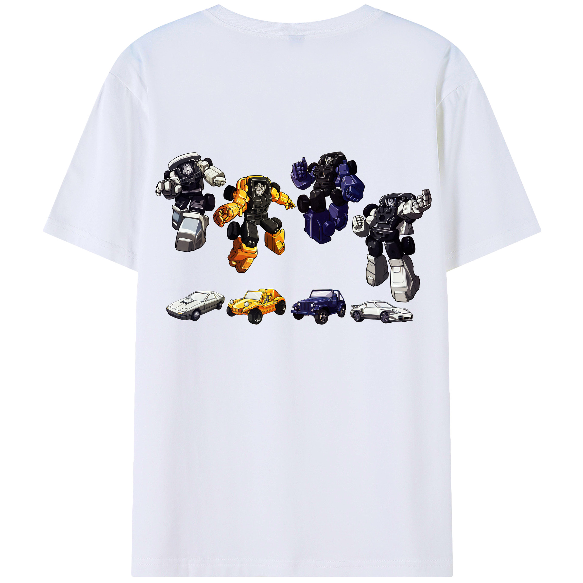（画像用） Transformers トランスフォーマー 綿100％ メンズ半袖Tシャツ（バックプリント） 通気性
