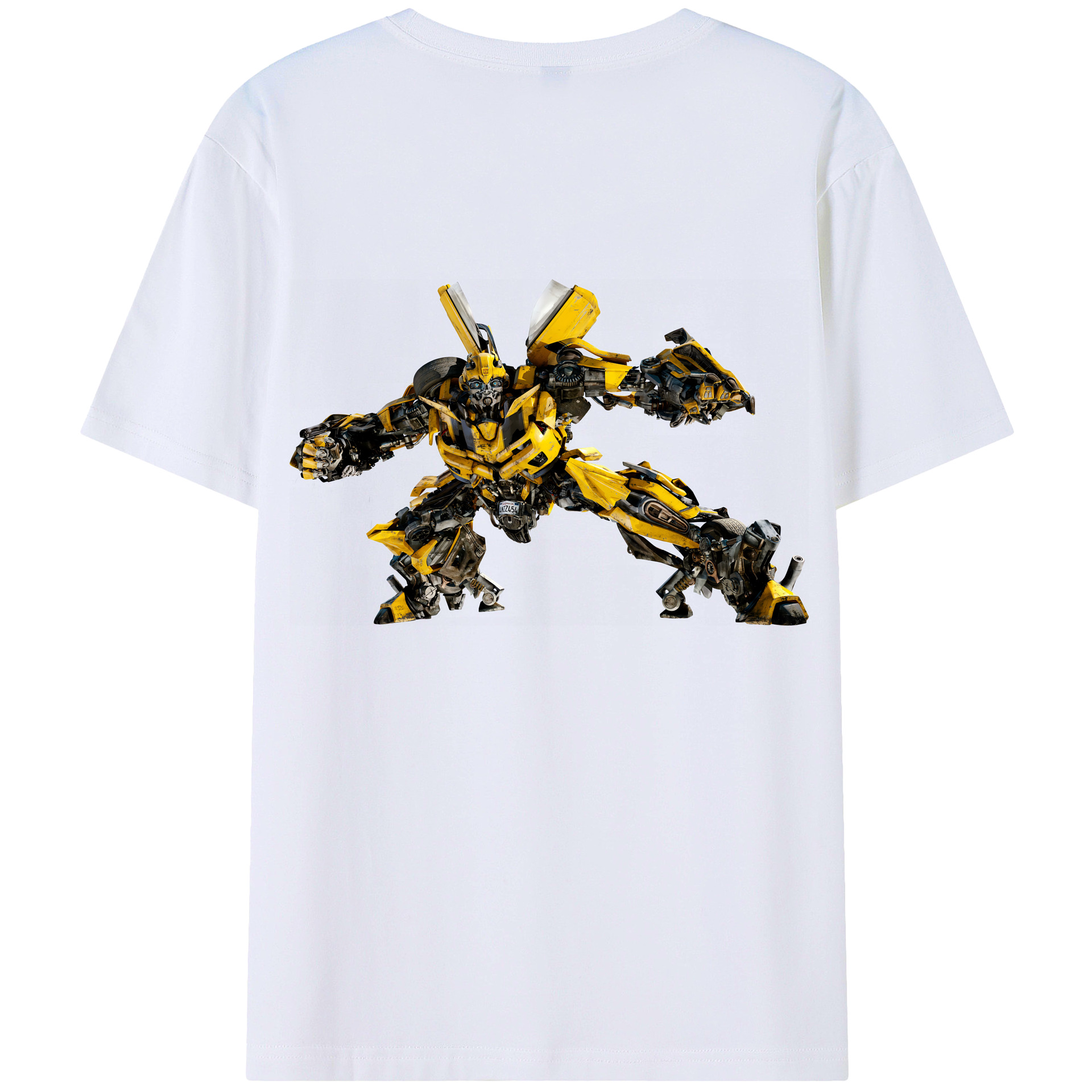 （画像用） Transformers トランスフォーマー 綿100％ メンズ半袖Tシャツ（バックプリント） 通気性