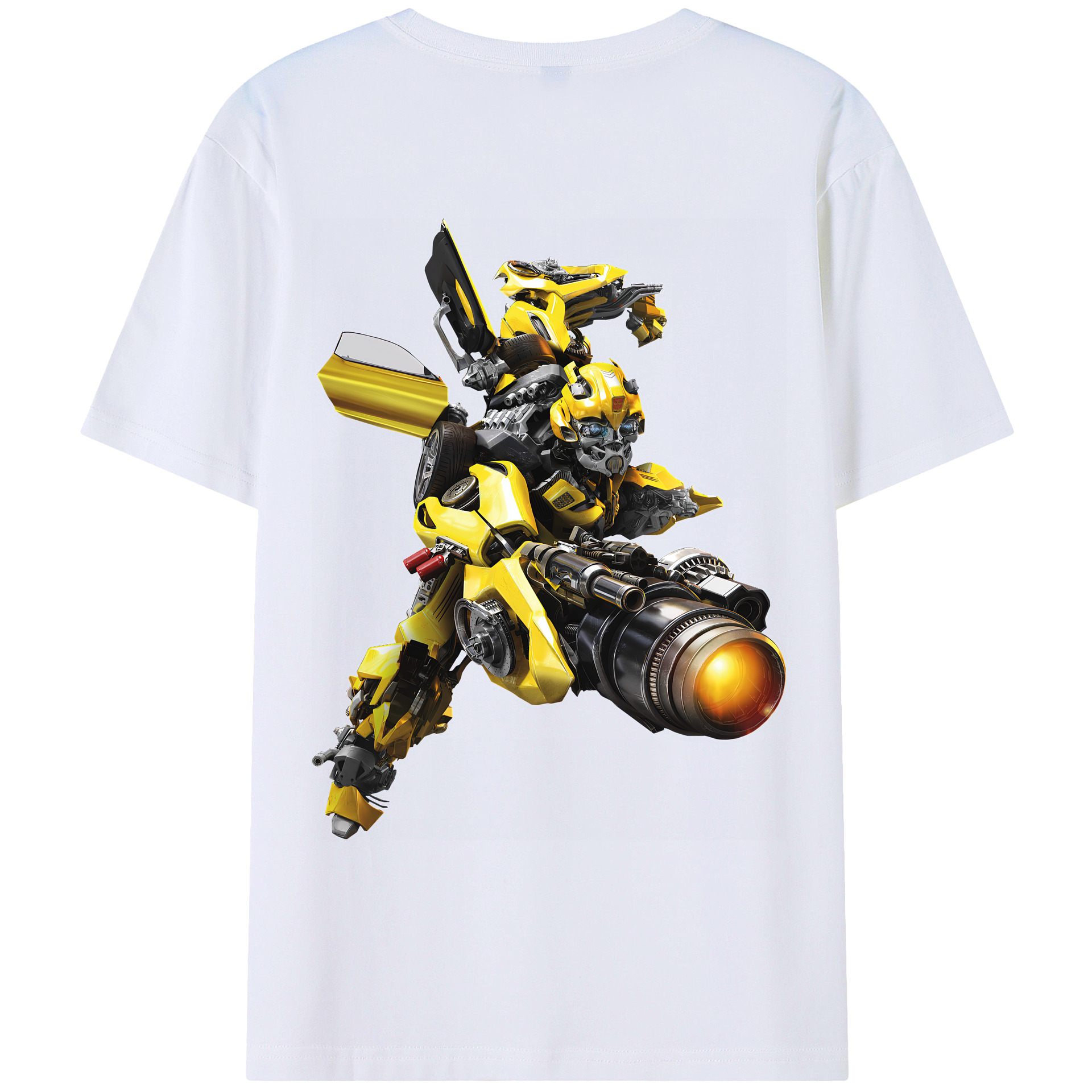 （画像用） Transformers トランスフォーマー 綿100％ メンズ半袖Tシャツ（バックプリント） 通気性