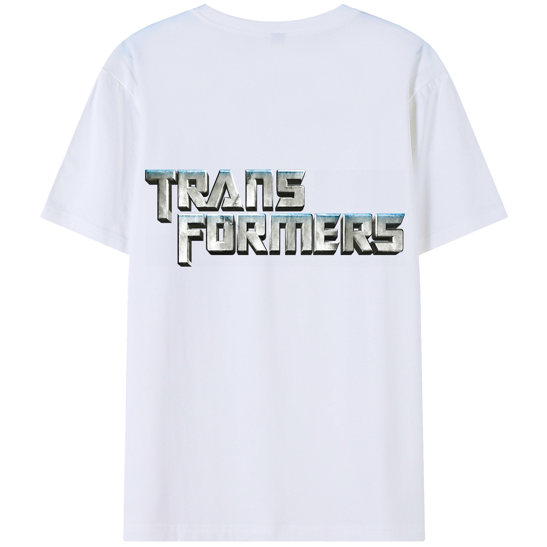 （画像用） Transformers トランスフォーマー 綿100％ メンズ半袖Tシャツ（バックプリント） 通気性