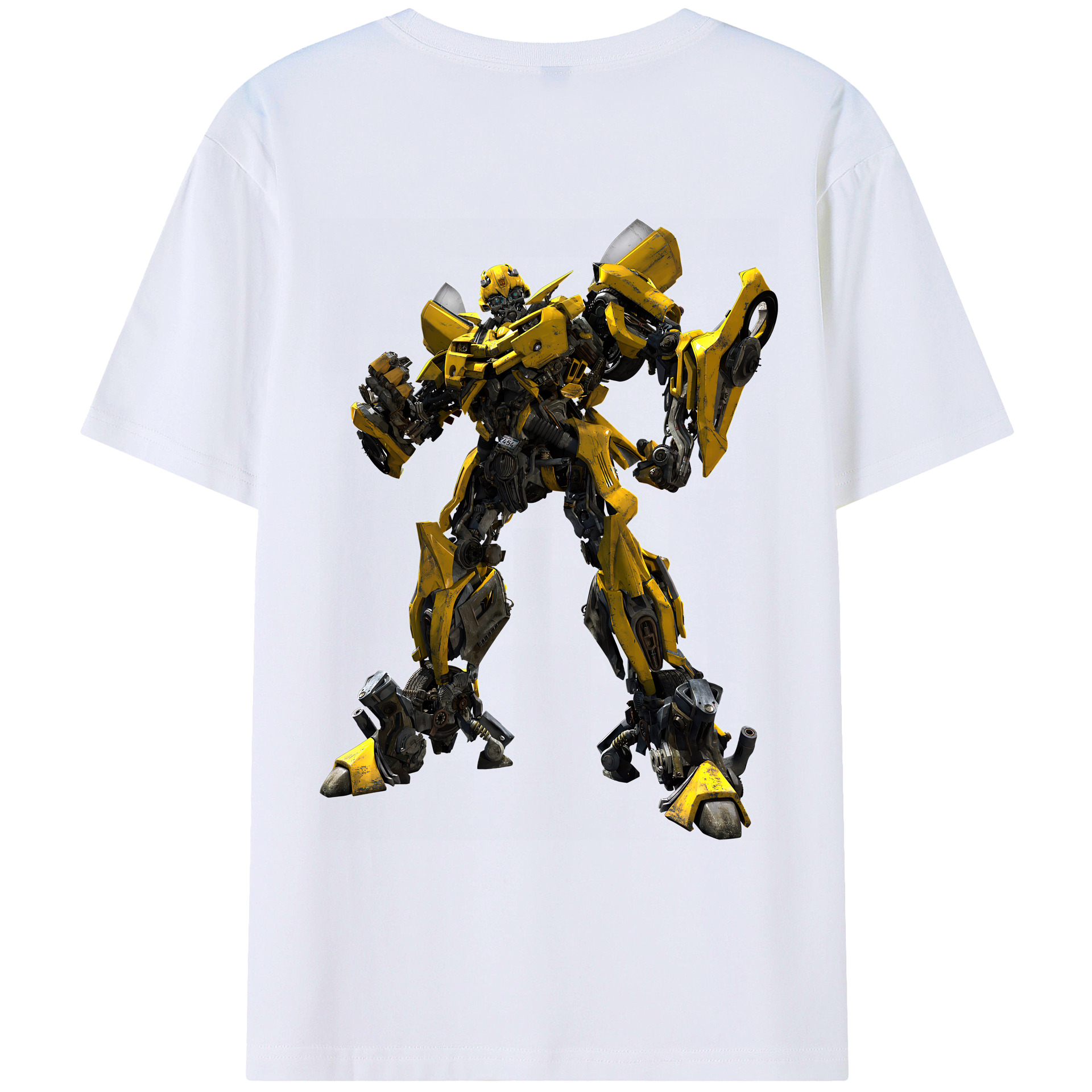 （画像用） Transformers トランスフォーマー 綿100％ メンズ半袖Tシャツ（バックプリント） 通気性