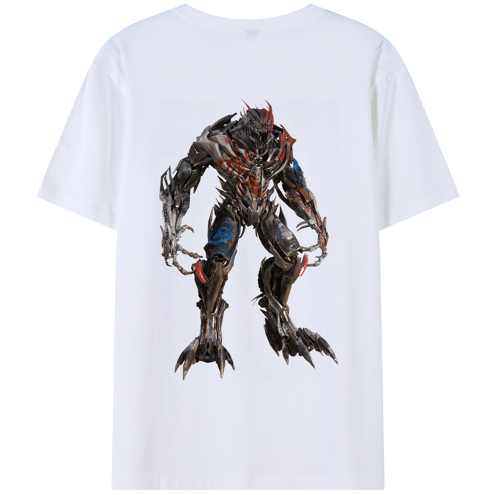 （画像用） Transformers トランスフォーマー 綿100％ メンズ半袖Tシャツ（バックプリント） 通気性