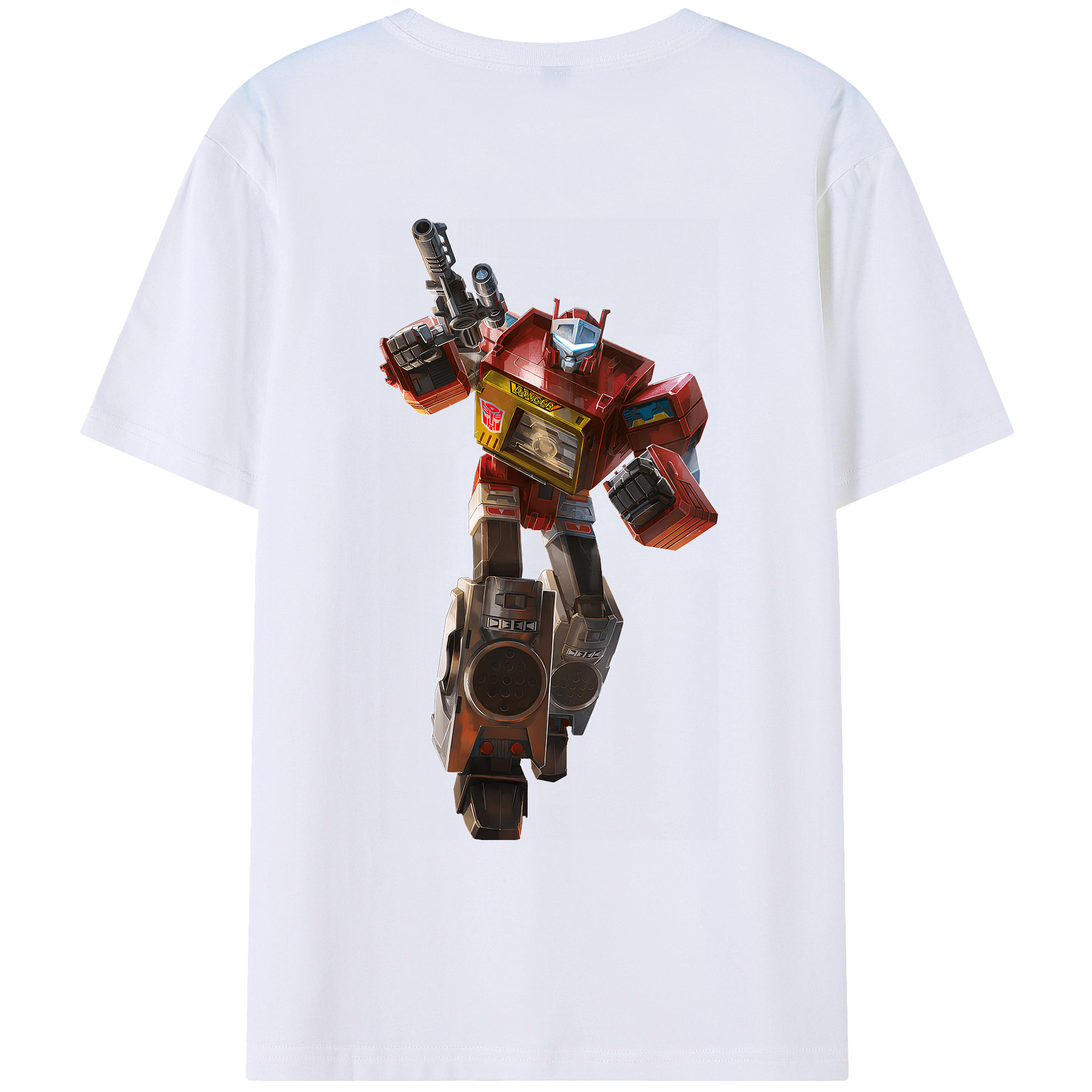 （画像用） Transformers トランスフォーマー 綿100％ メンズ半袖Tシャツ（バックプリント） 通気性