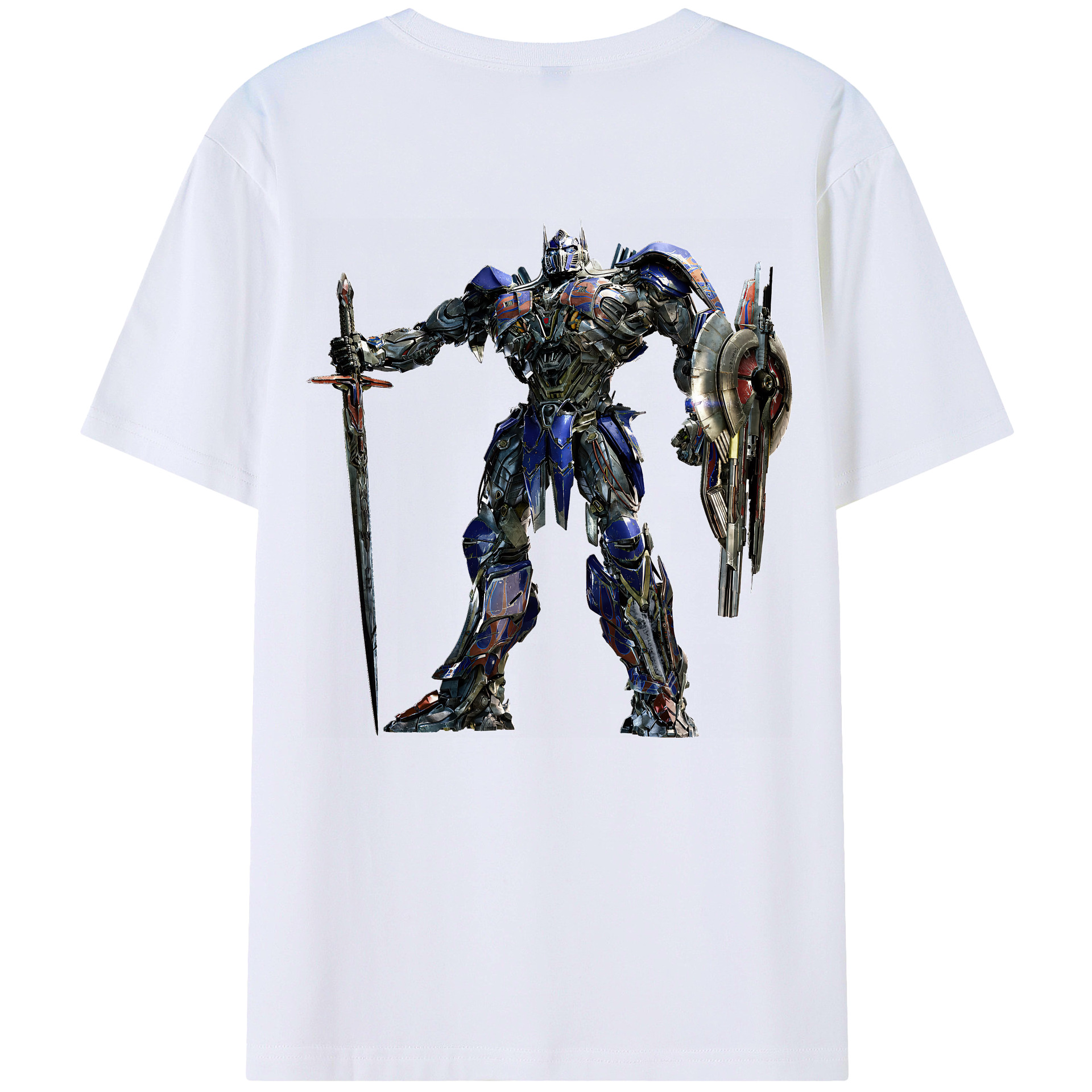 （画像用） Transformers トランスフォーマー 綿100％ メンズ半袖Tシャツ（バックプリント） 通気性