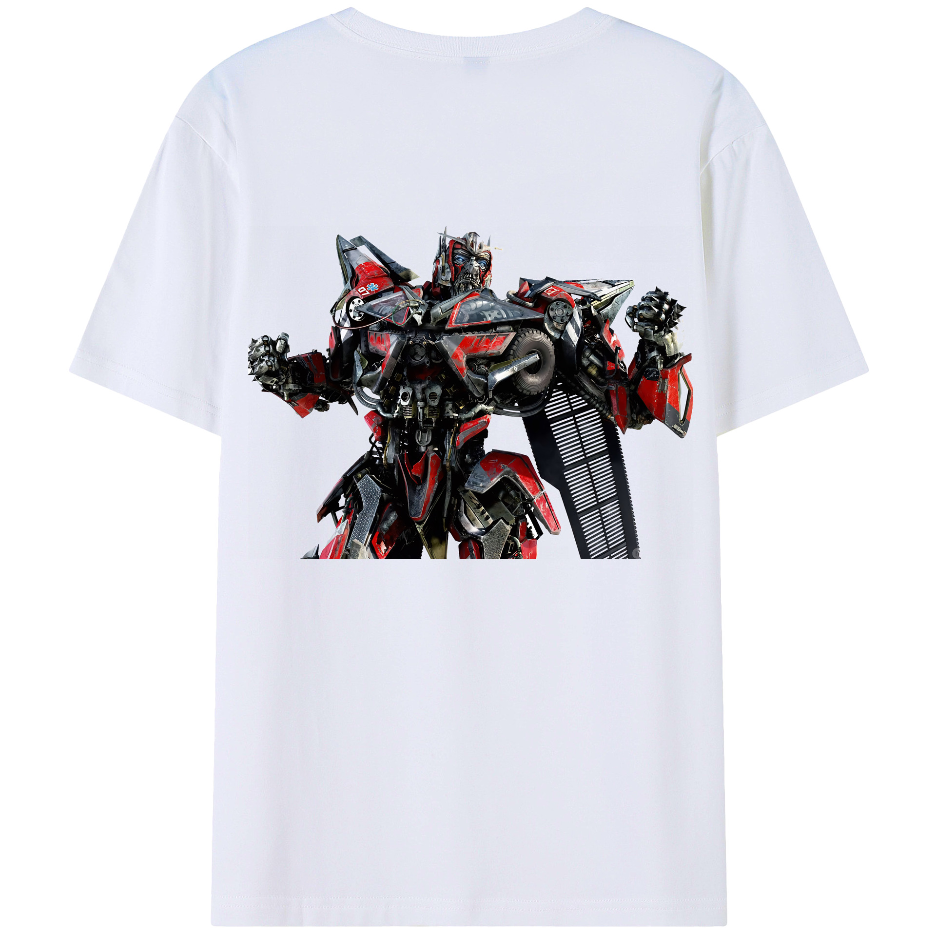 （画像用） Transformers トランスフォーマー 綿100％ メンズ半袖Tシャツ（バックプリント） 通気性