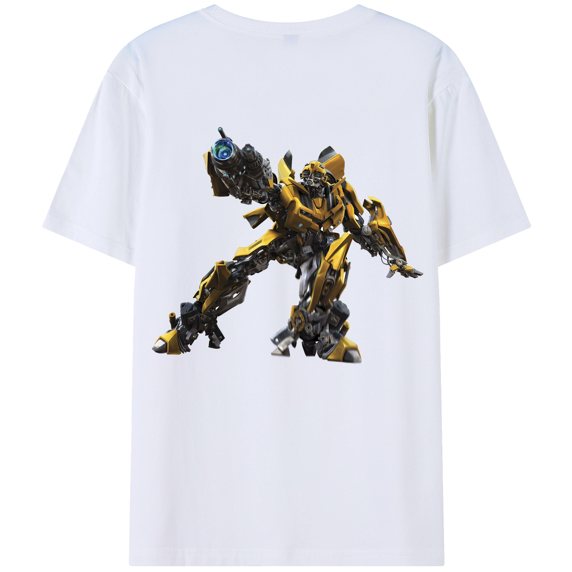 （画像用） Transformers トランスフォーマー 綿100％ メンズ半袖Tシャツ（バックプリント） 通気性