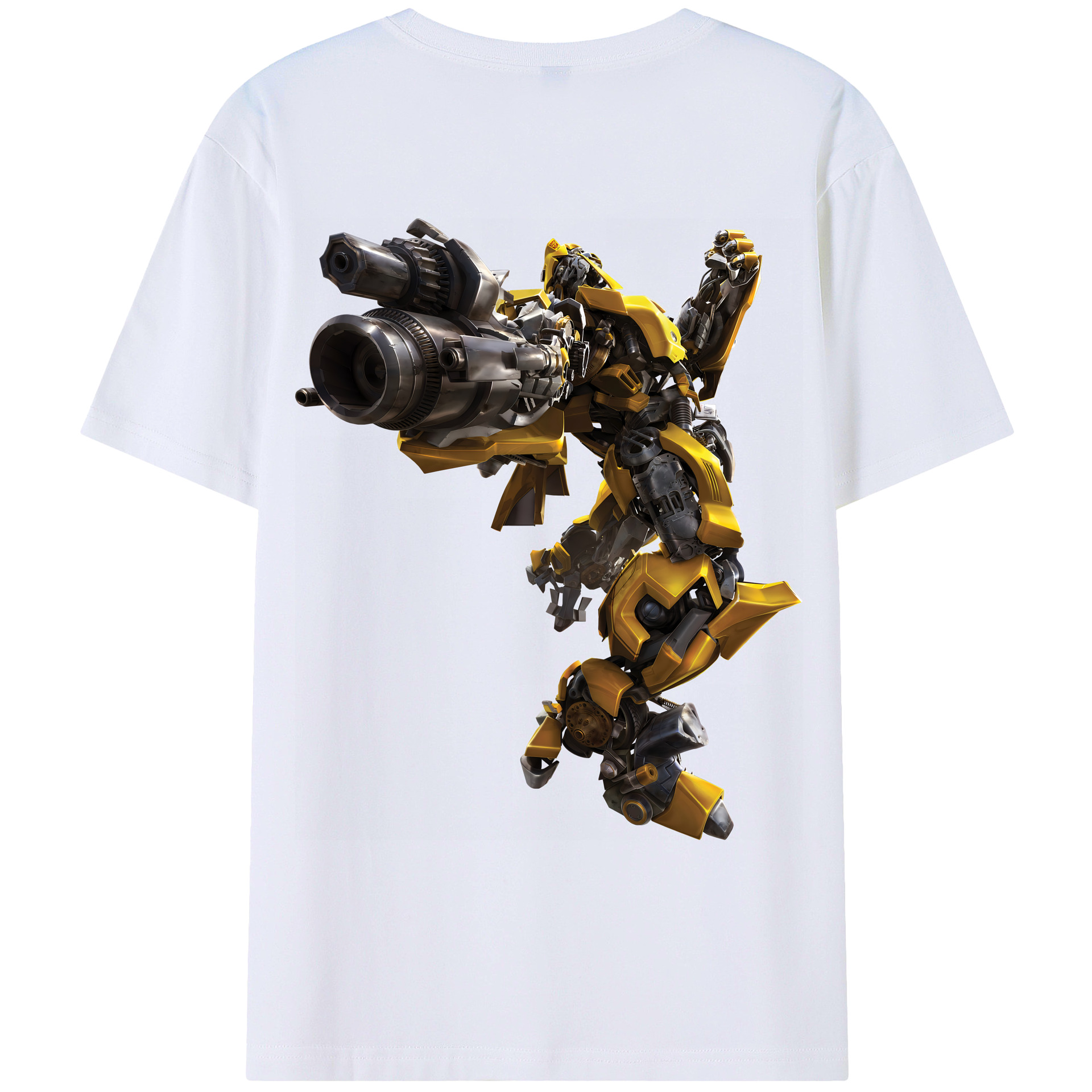（画像用） Transformers トランスフォーマー 綿100％ メンズ半袖Tシャツ（バックプリント） 通気性