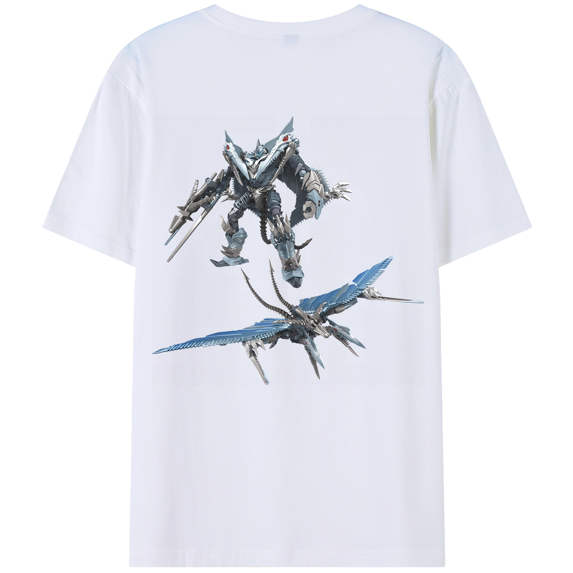 （画像用） Transformers トランスフォーマー 綿100％ メンズ半袖Tシャツ（バックプリント） 通気性