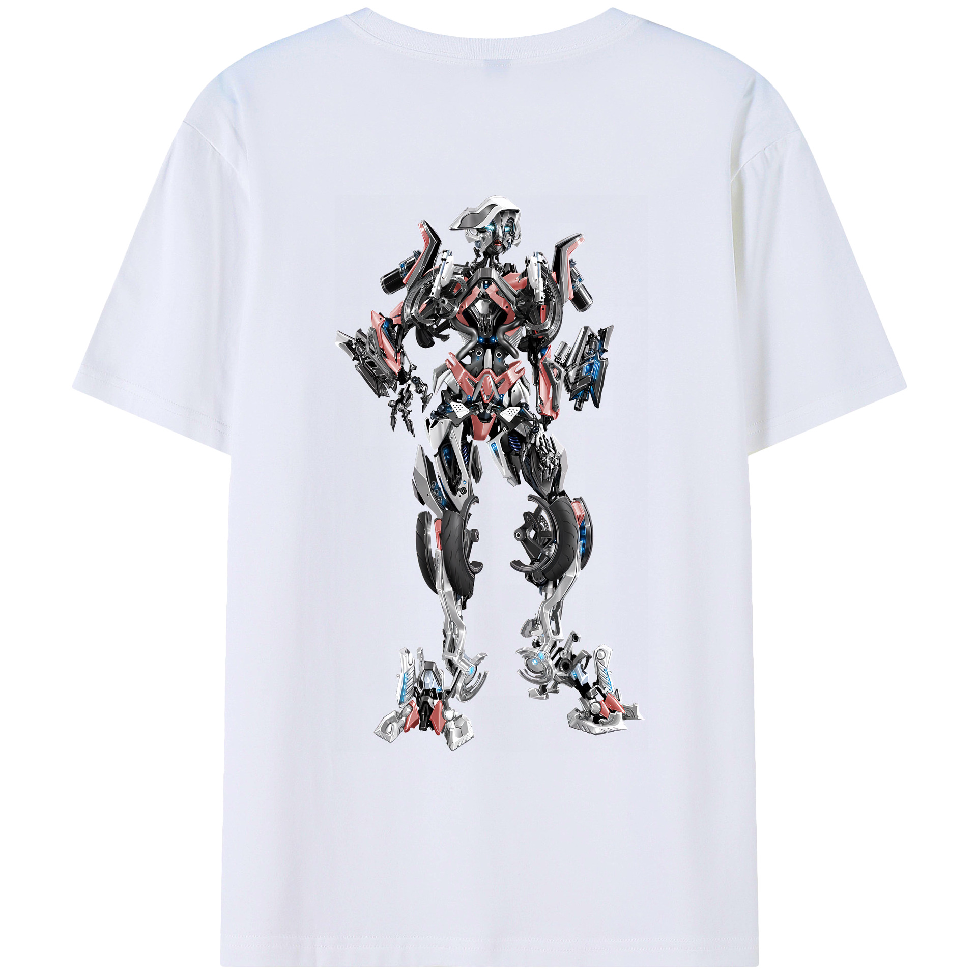 （画像用） Transformers トランスフォーマー 綿100％ メンズ半袖Tシャツ（バックプリント） 通気性