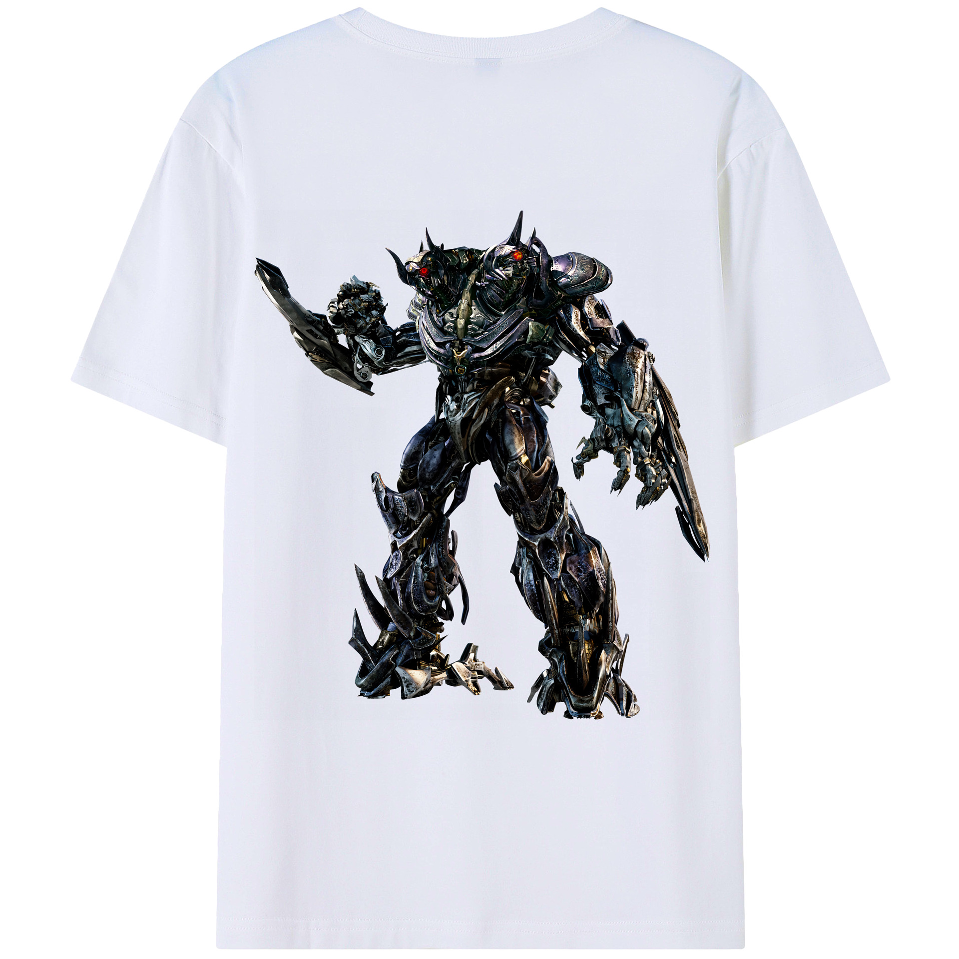 （画像用） Transformers トランスフォーマー 綿100％ メンズ半袖Tシャツ（バックプリント） 通気性