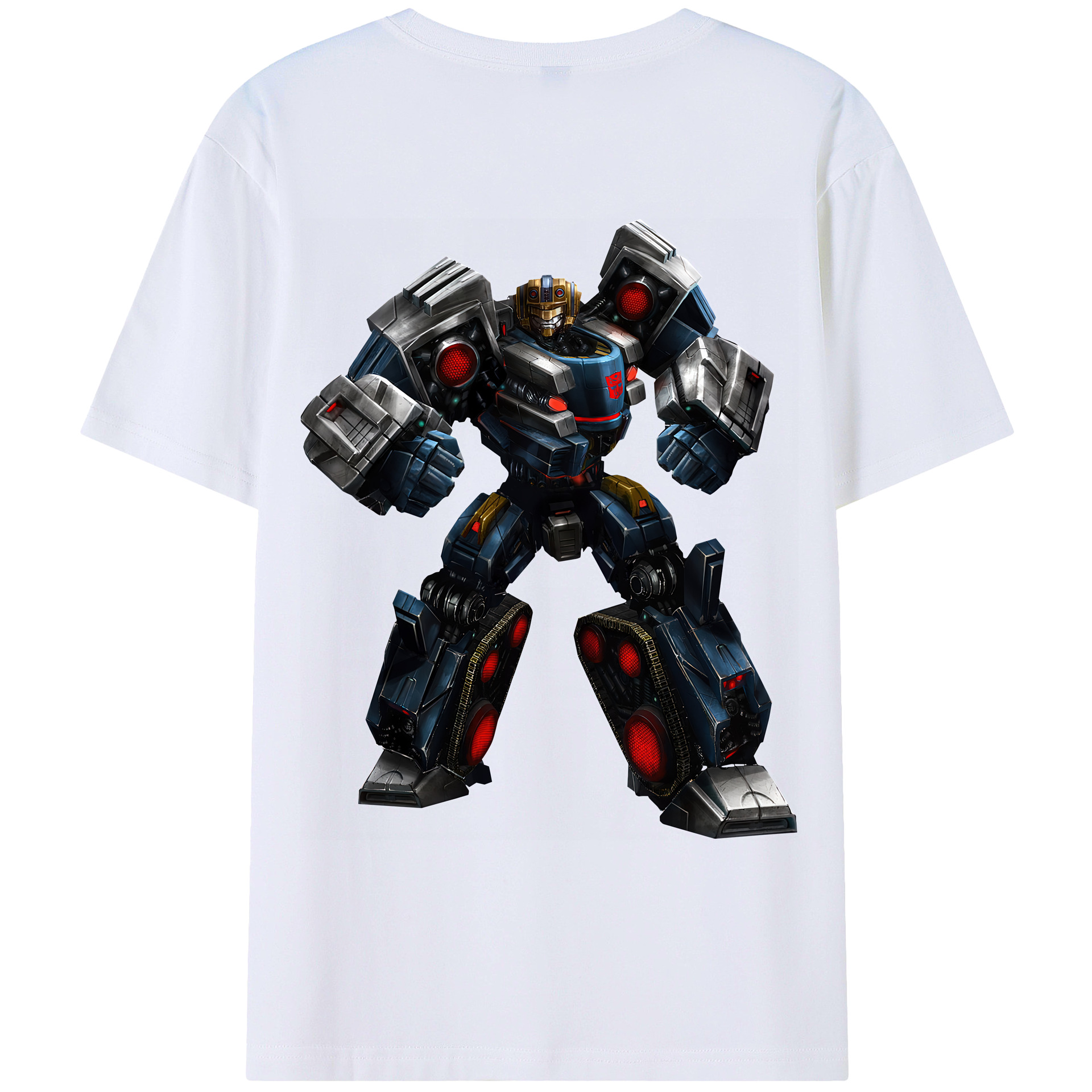 （画像用） Transformers トランスフォーマー 綿100％ メンズ半袖Tシャツ（バックプリント） 通気性
