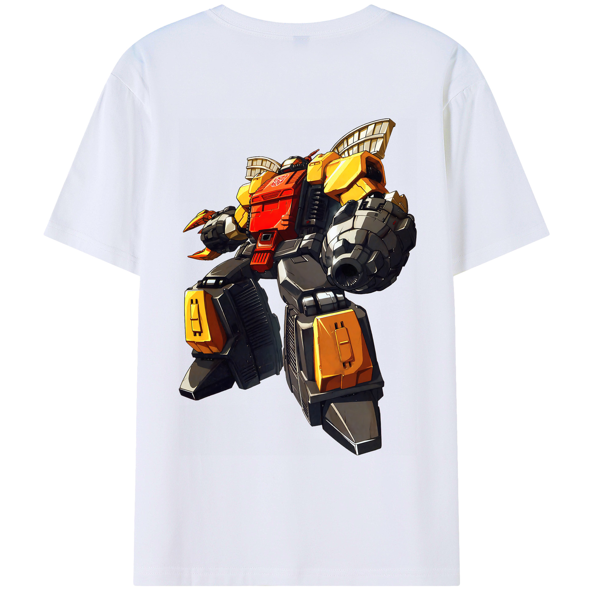 （画像用） Transformers トランスフォーマー 綿100％ メンズ半袖Tシャツ（バックプリント） 通気性
