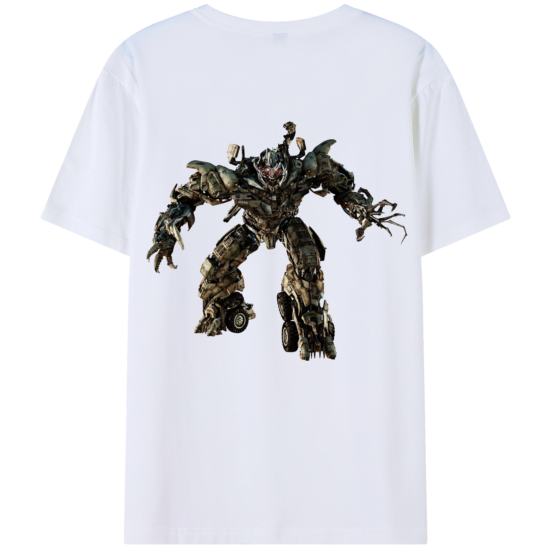 （画像用） Transformers トランスフォーマー 綿100％ メンズ半袖Tシャツ（バックプリント） 通気性