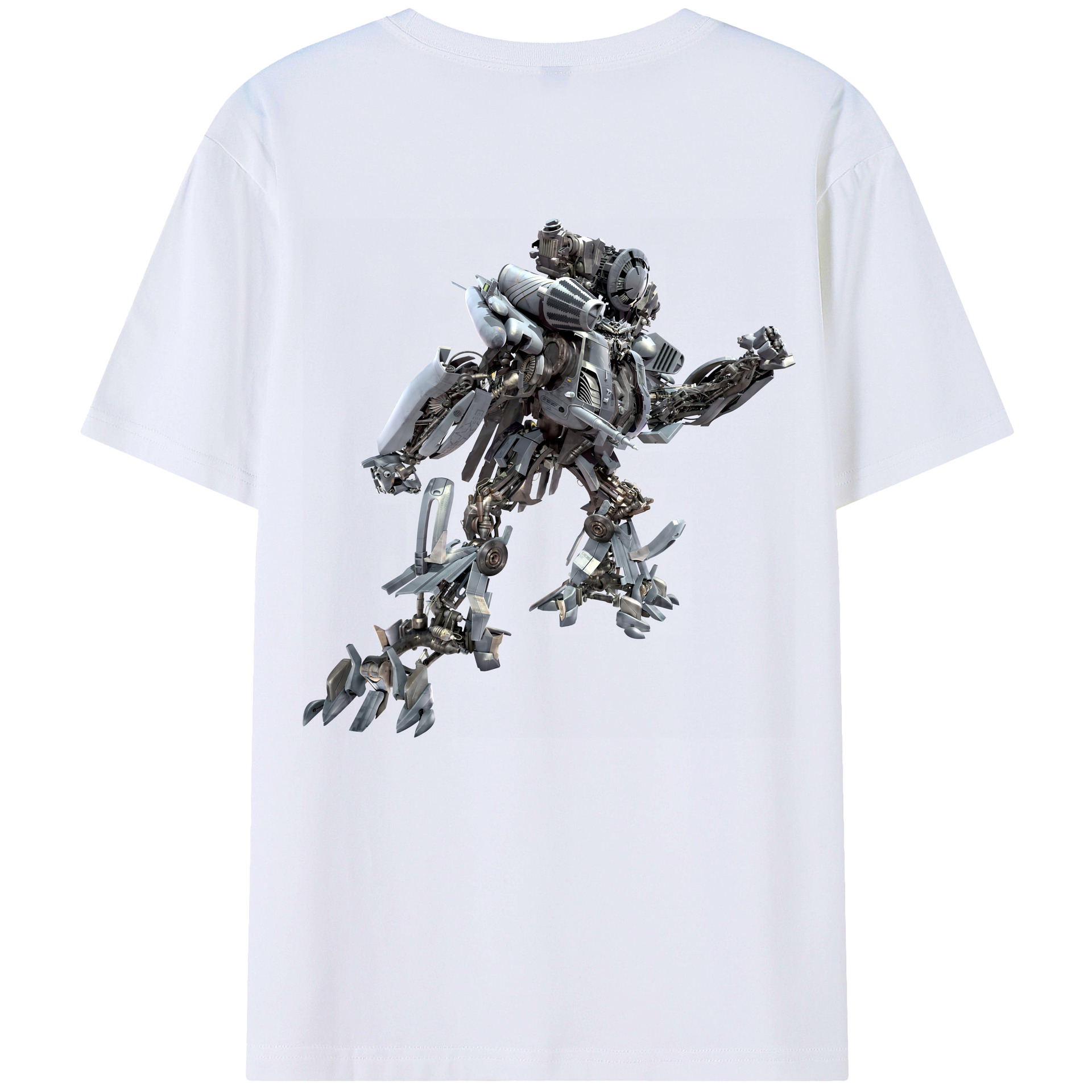 （画像用） Transformers トランスフォーマー 綿100％ メンズ半袖Tシャツ（バックプリント） 通気性