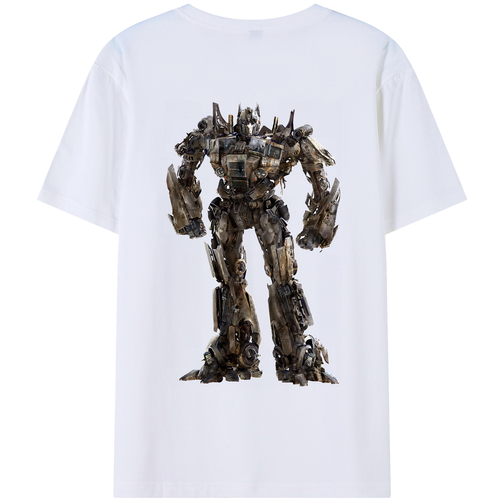 （画像用） Transformers トランスフォーマー 綿100％ メンズ半袖Tシャツ（バックプリント） 通気性