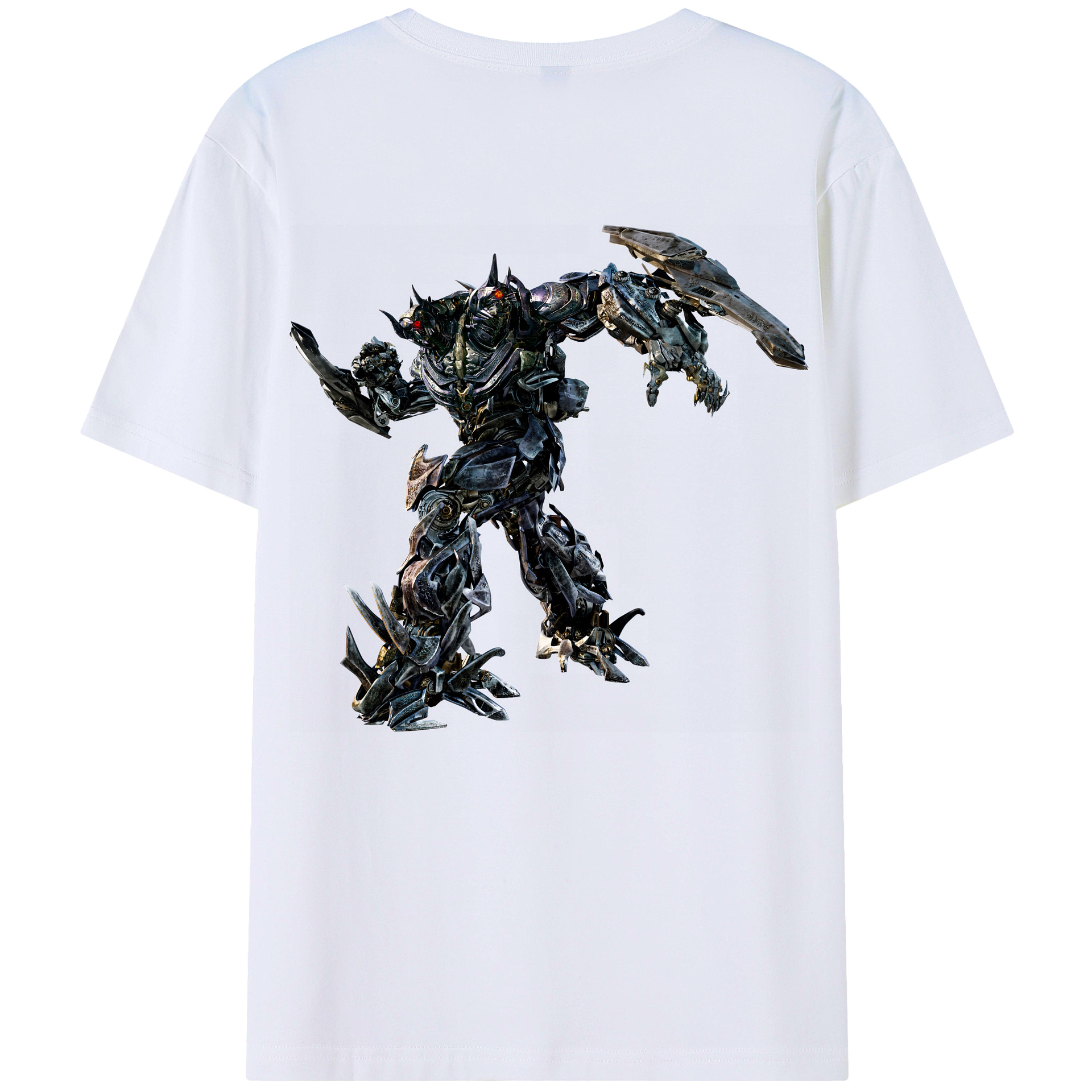 （画像用） Transformers トランスフォーマー 綿100％ メンズ半袖Tシャツ（バックプリント） 通気性