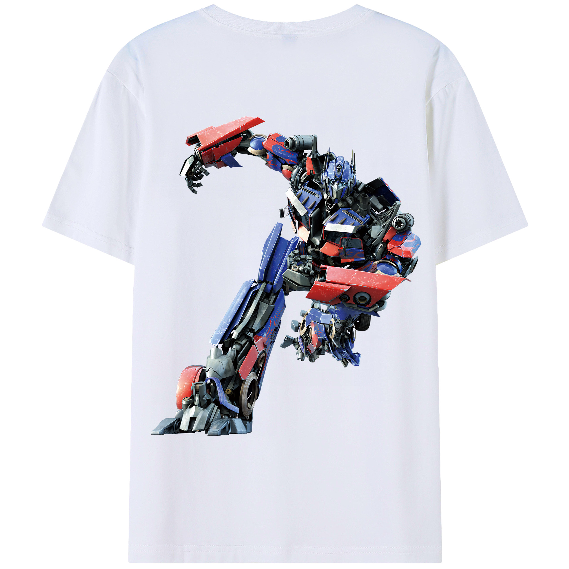 （画像用） Transformers トランスフォーマー 綿100％ メンズ半袖Tシャツ（バックプリント） 通気性