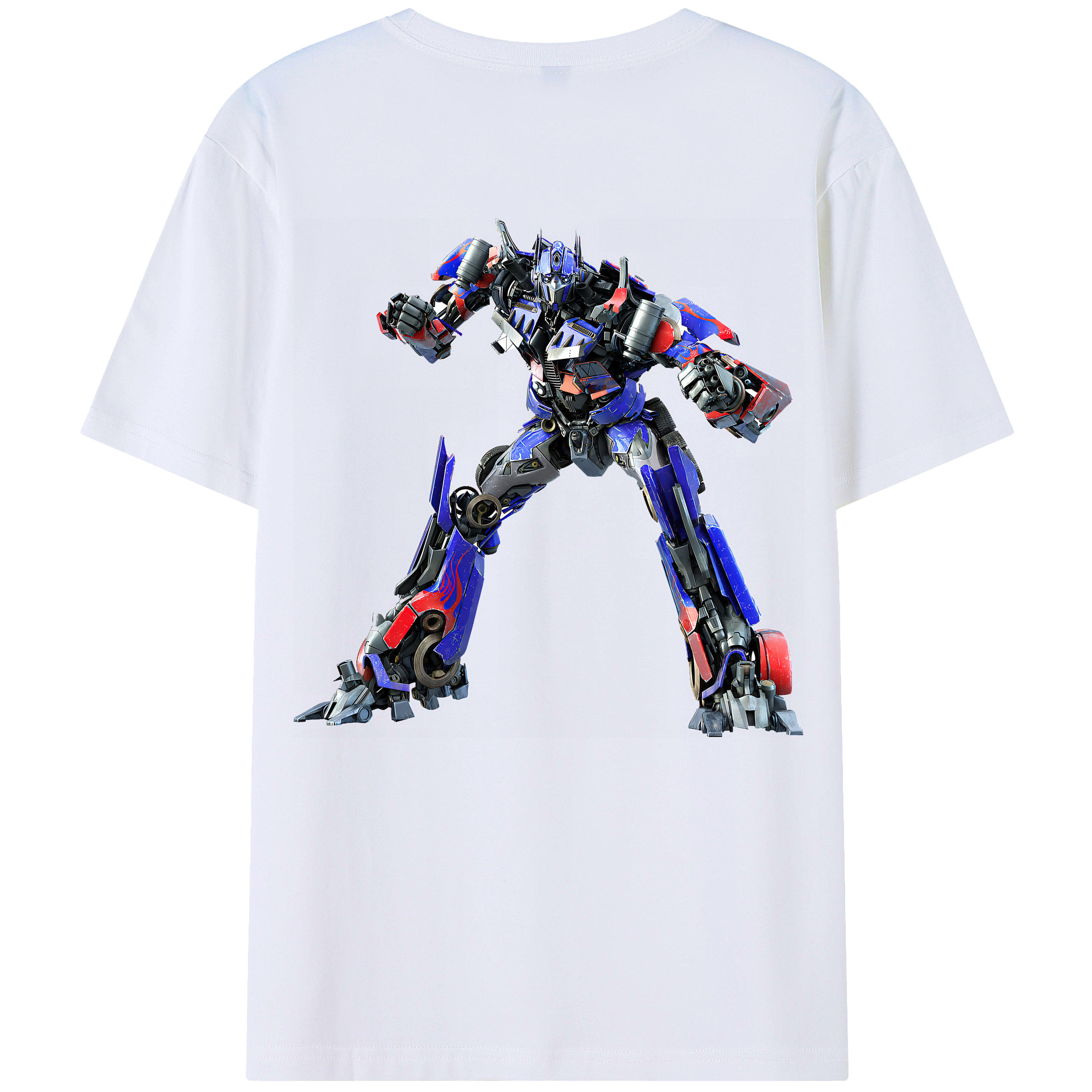 （画像用） Transformers トランスフォーマー 綿100％ メンズ半袖Tシャツ（バックプリント） 通気性