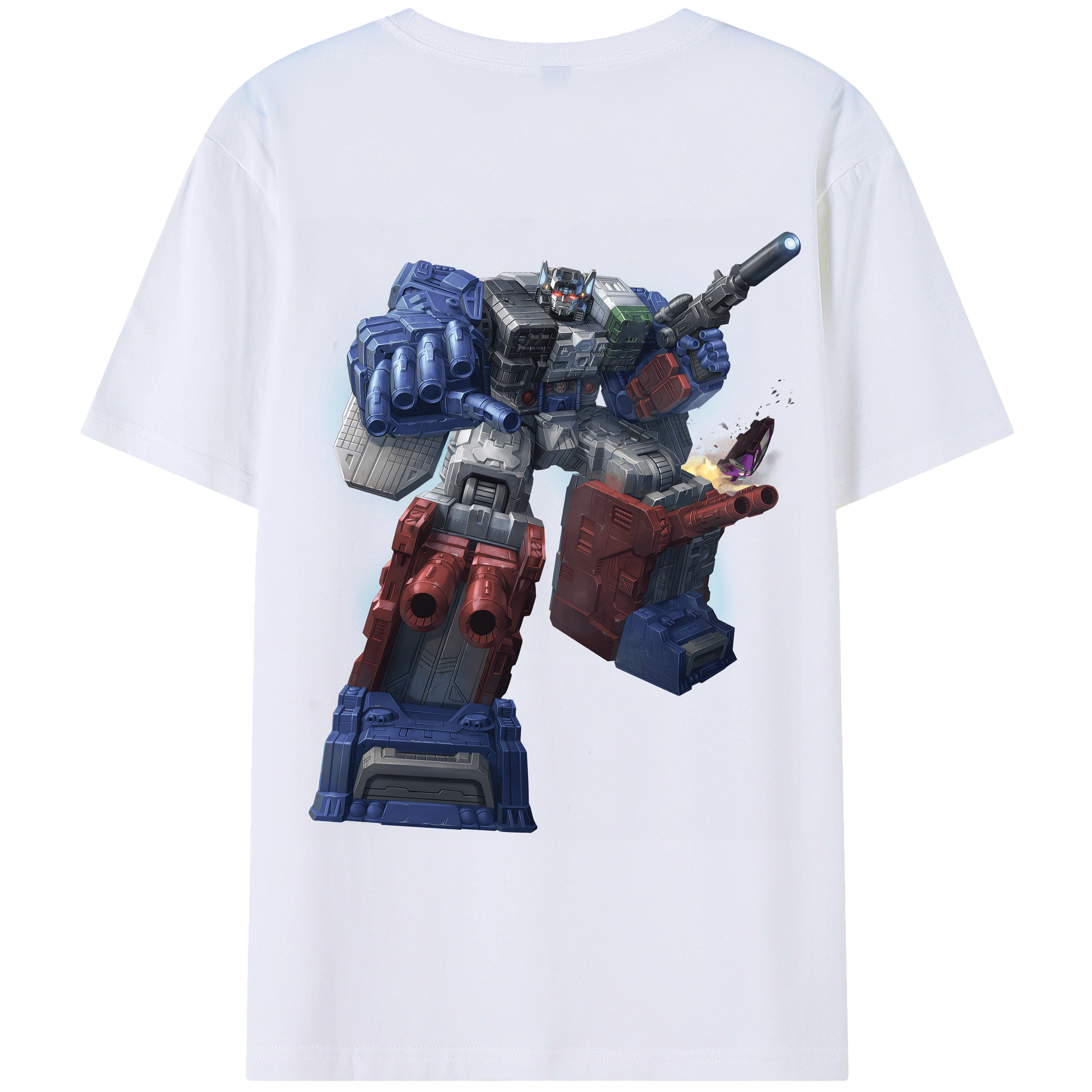 （画像用） Transformers トランスフォーマー 綿100％ メンズ半袖Tシャツ（バックプリント） 通気性